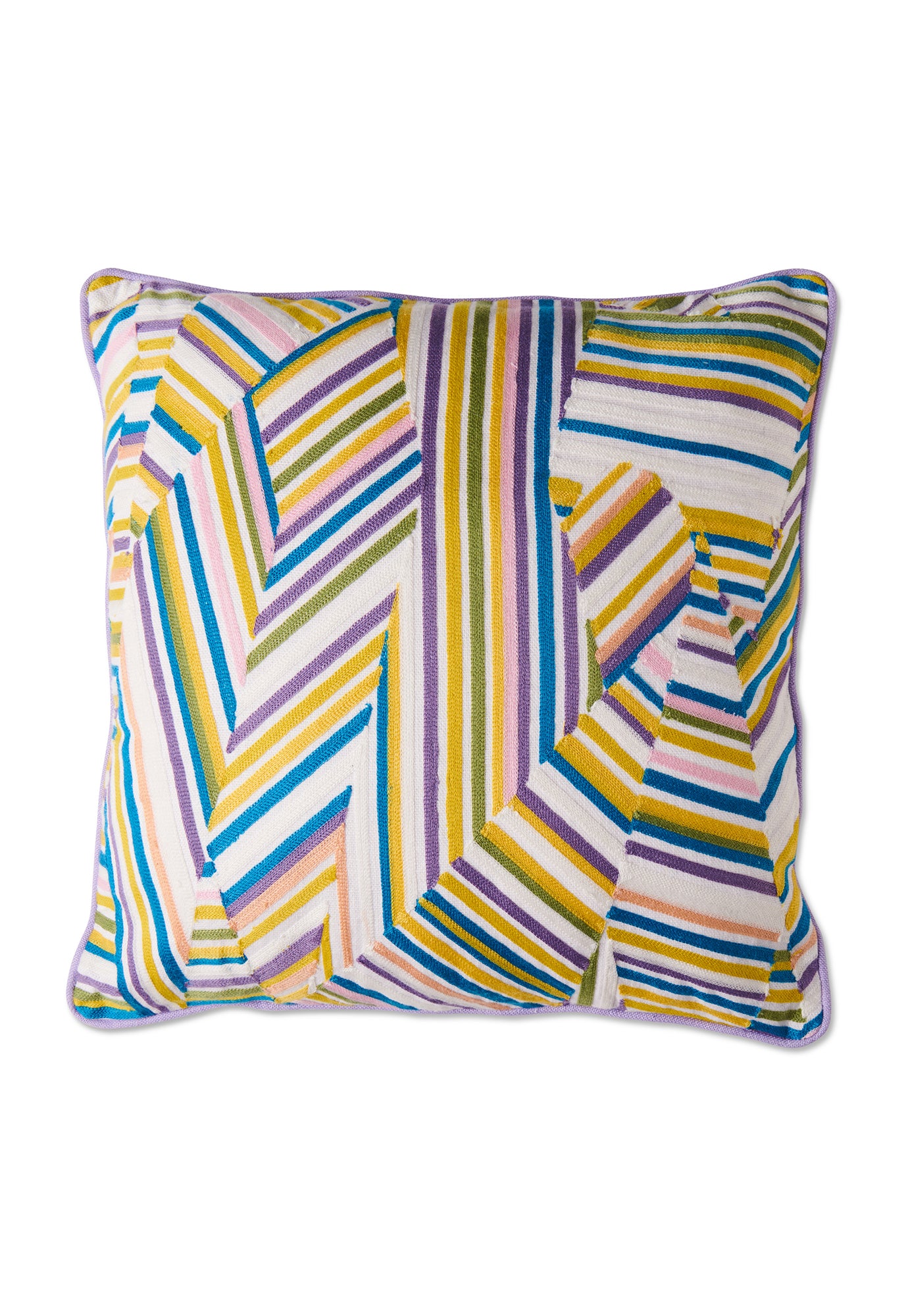 kip&co - stripes of paros embroidery cushion