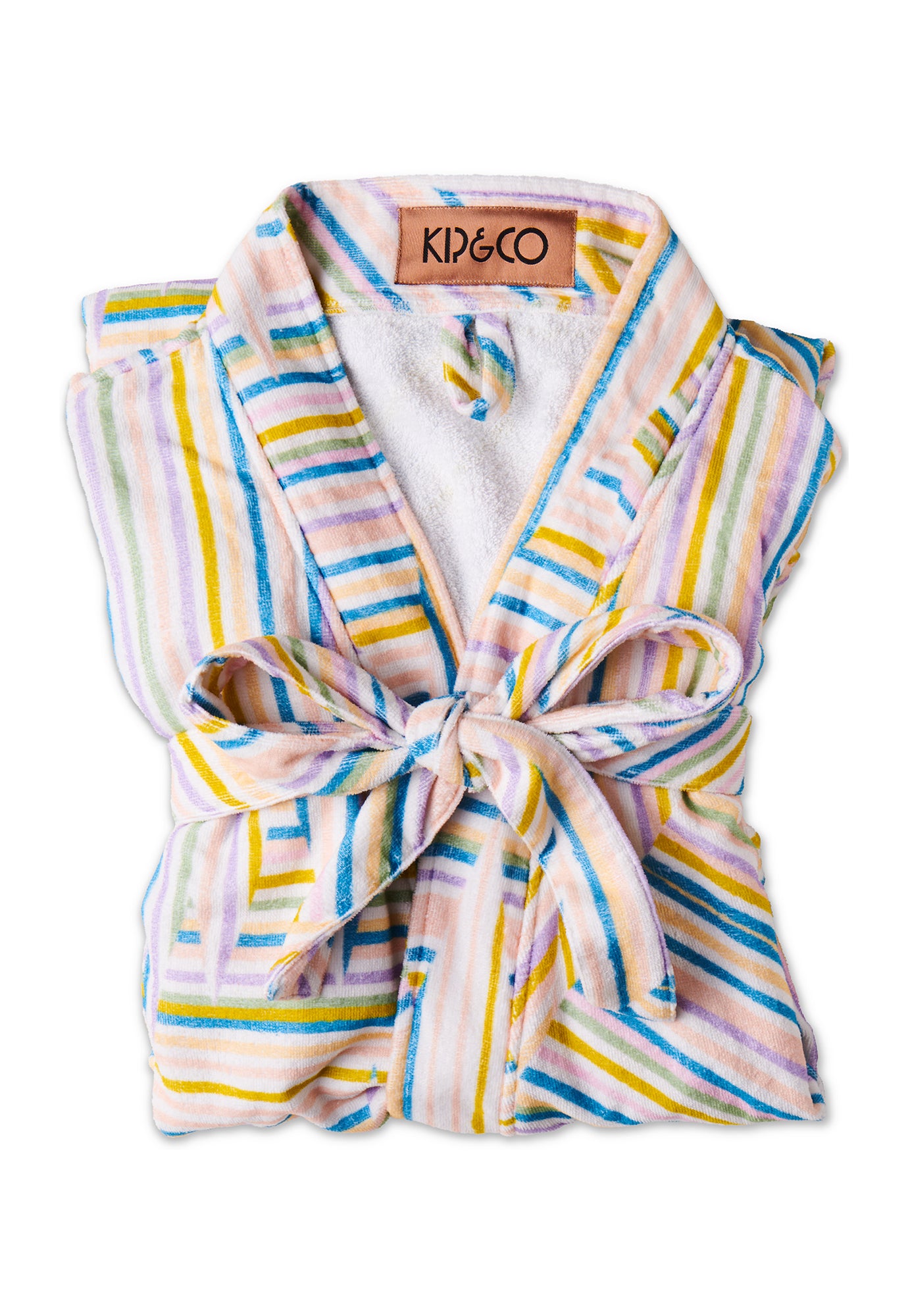 kip&co - stripes of paros printed terry bath robe