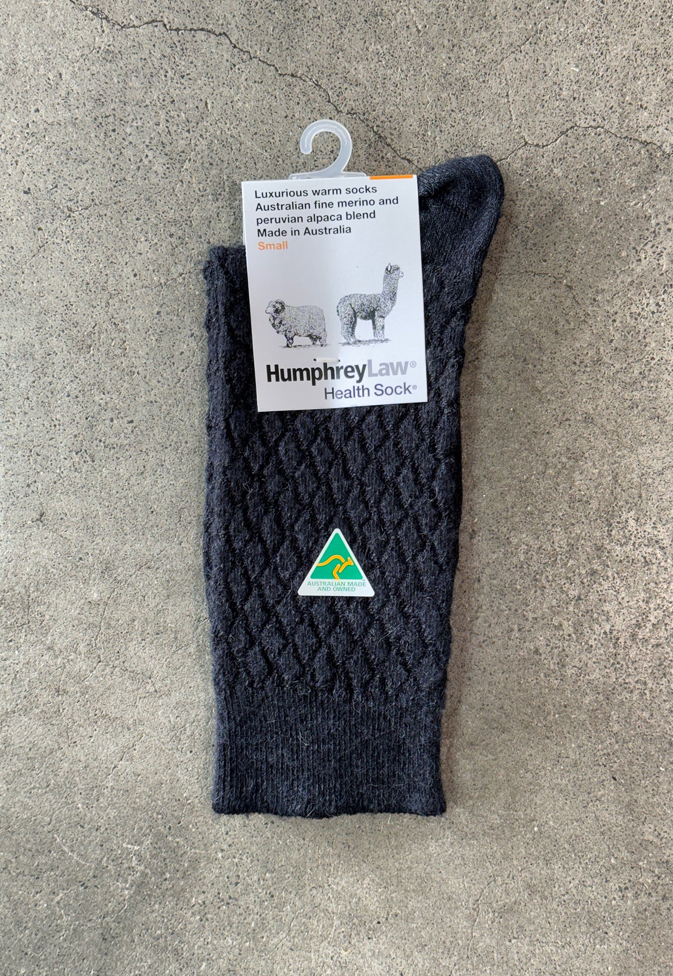humphrey law - fine merino baby alpaca quilted sock