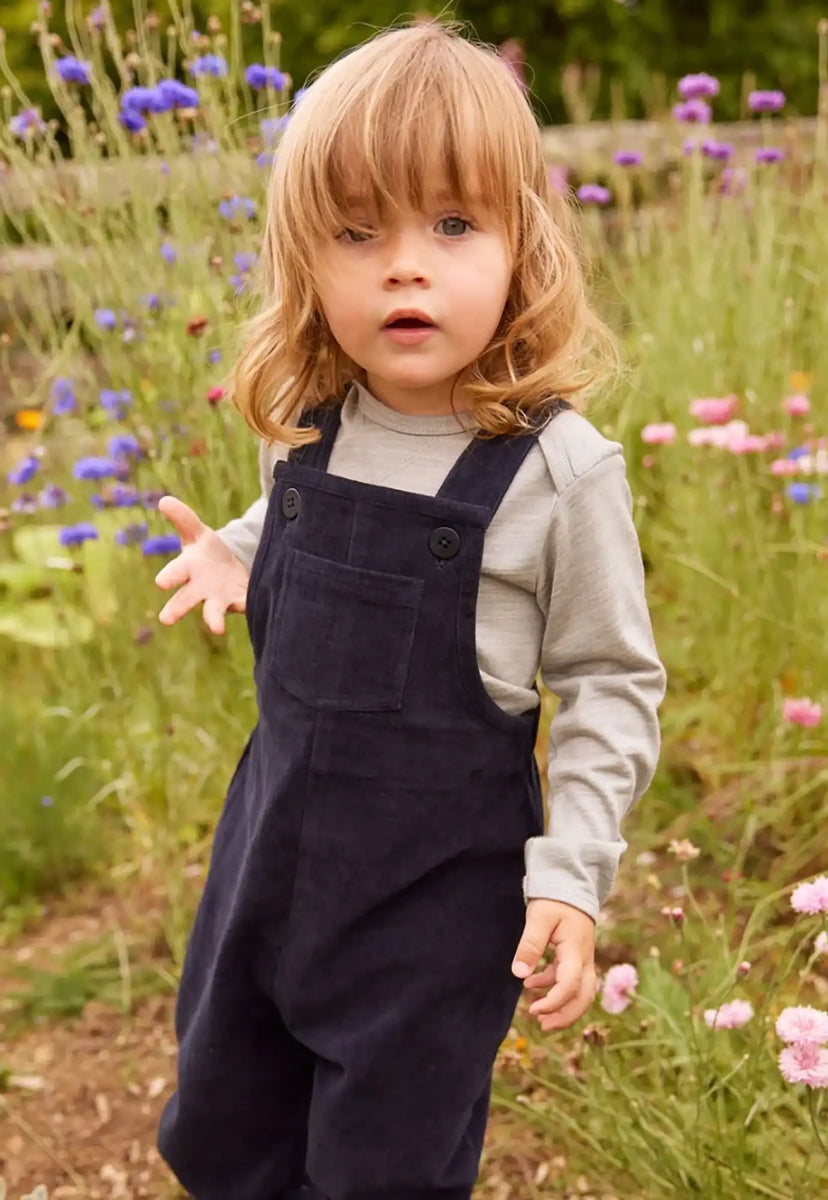 nature baby tipper overalls navy GOOSE