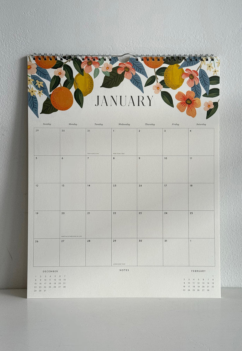 rifle paper co 2025 appointment calendar roses GOOSE