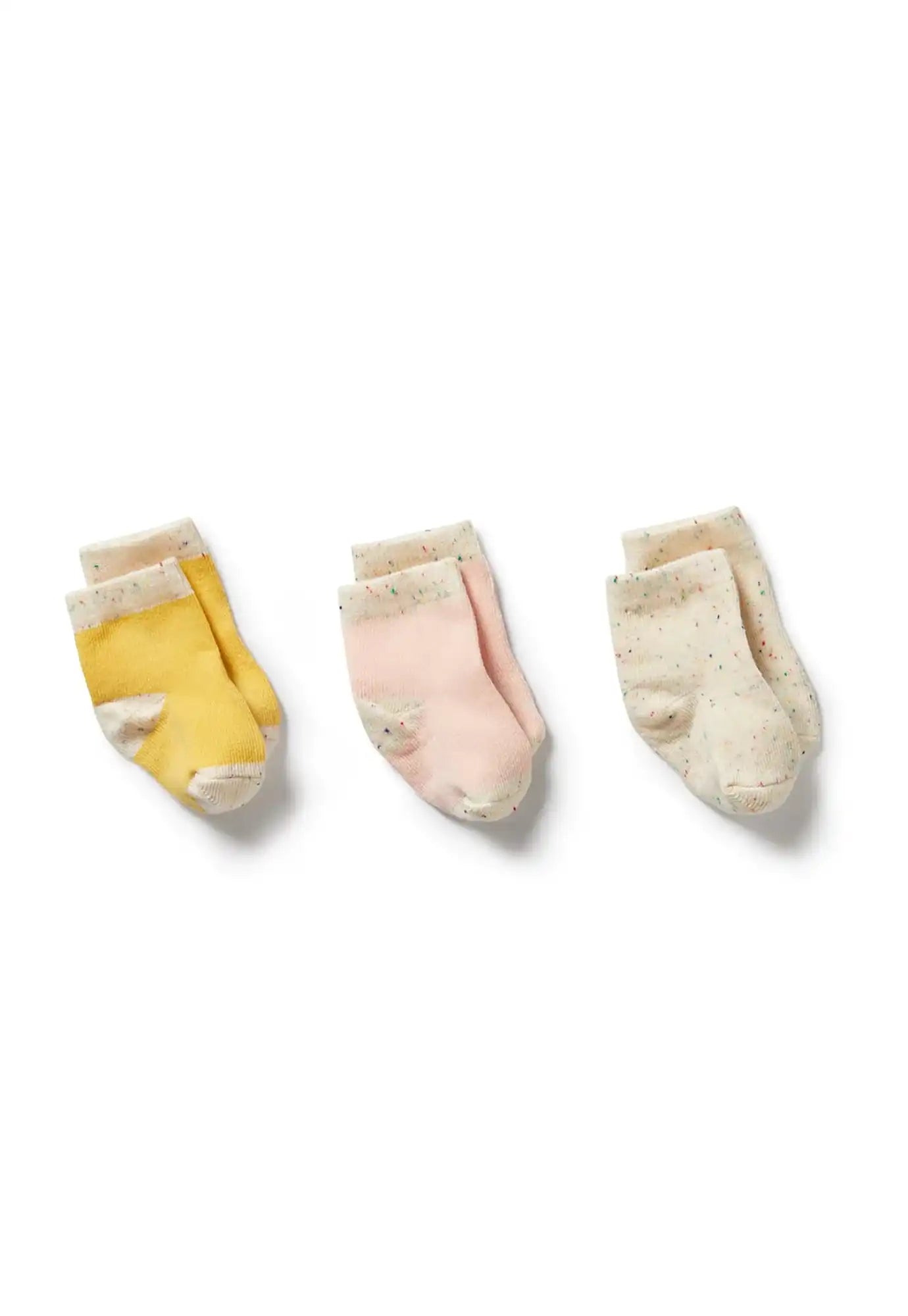 wilson & frenchy - organic 3 pack socks - dijon pink fleck