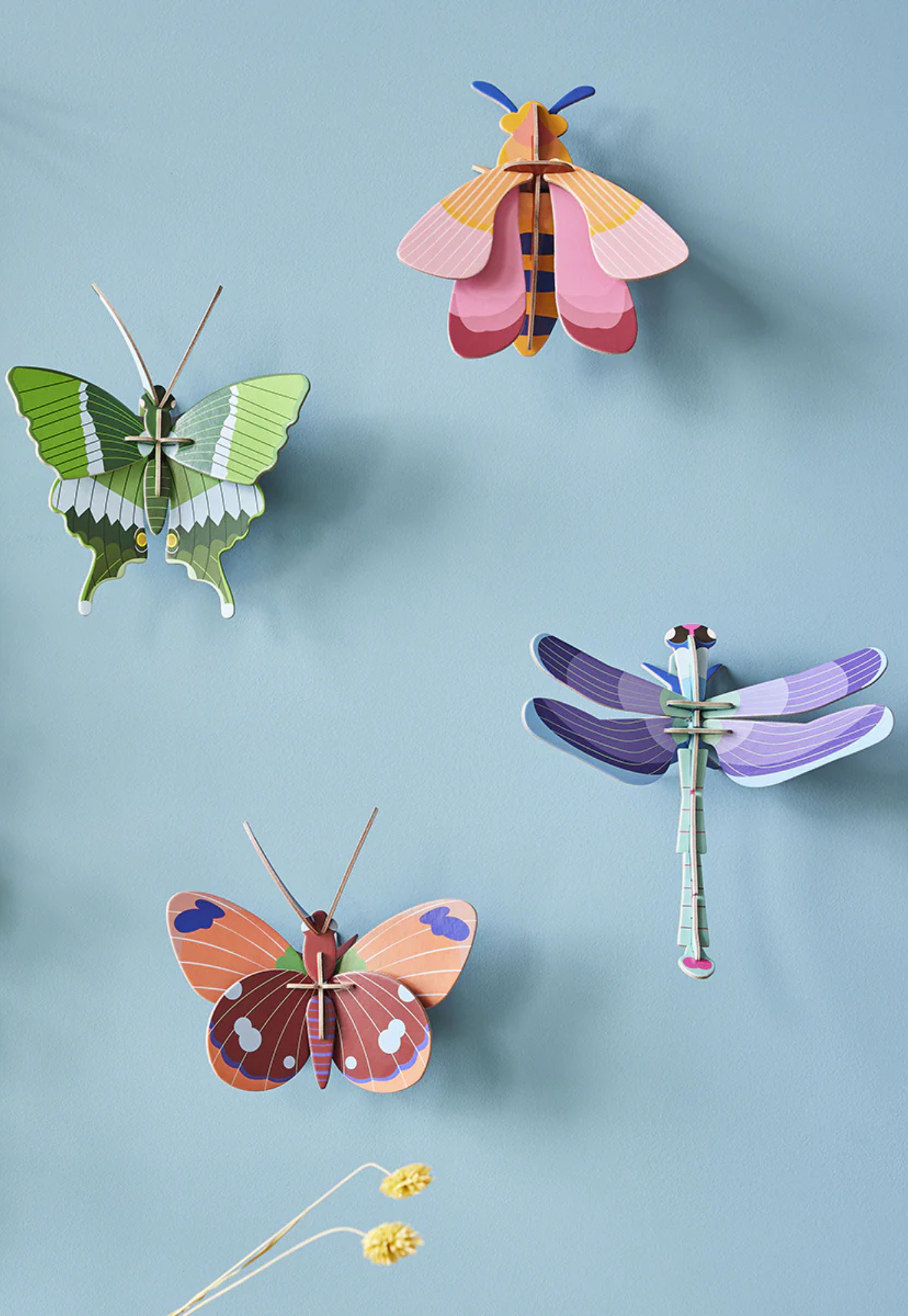 studio roof - wall art - sapphire dragonfly