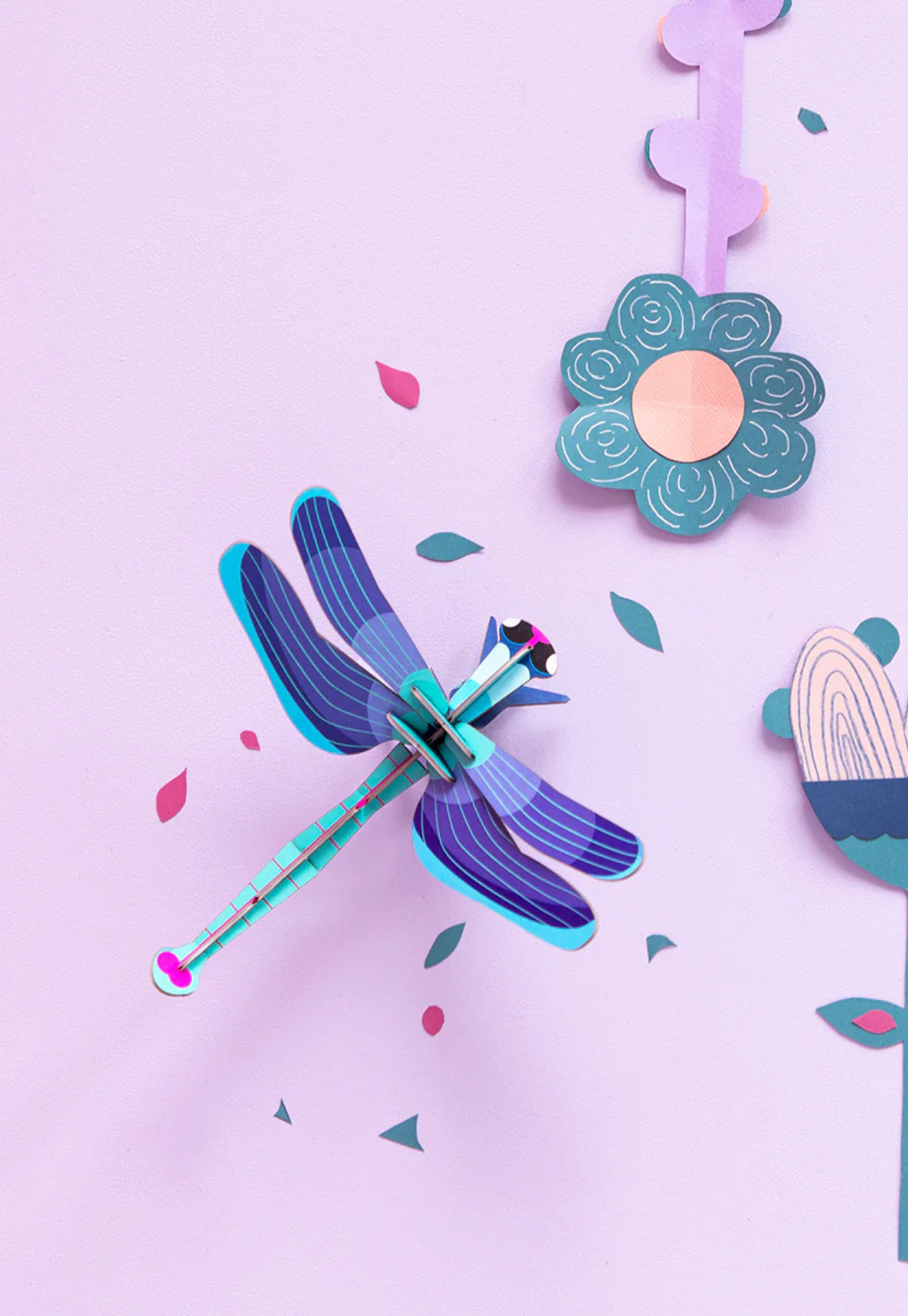 studio roof - wall art - sapphire dragonfly