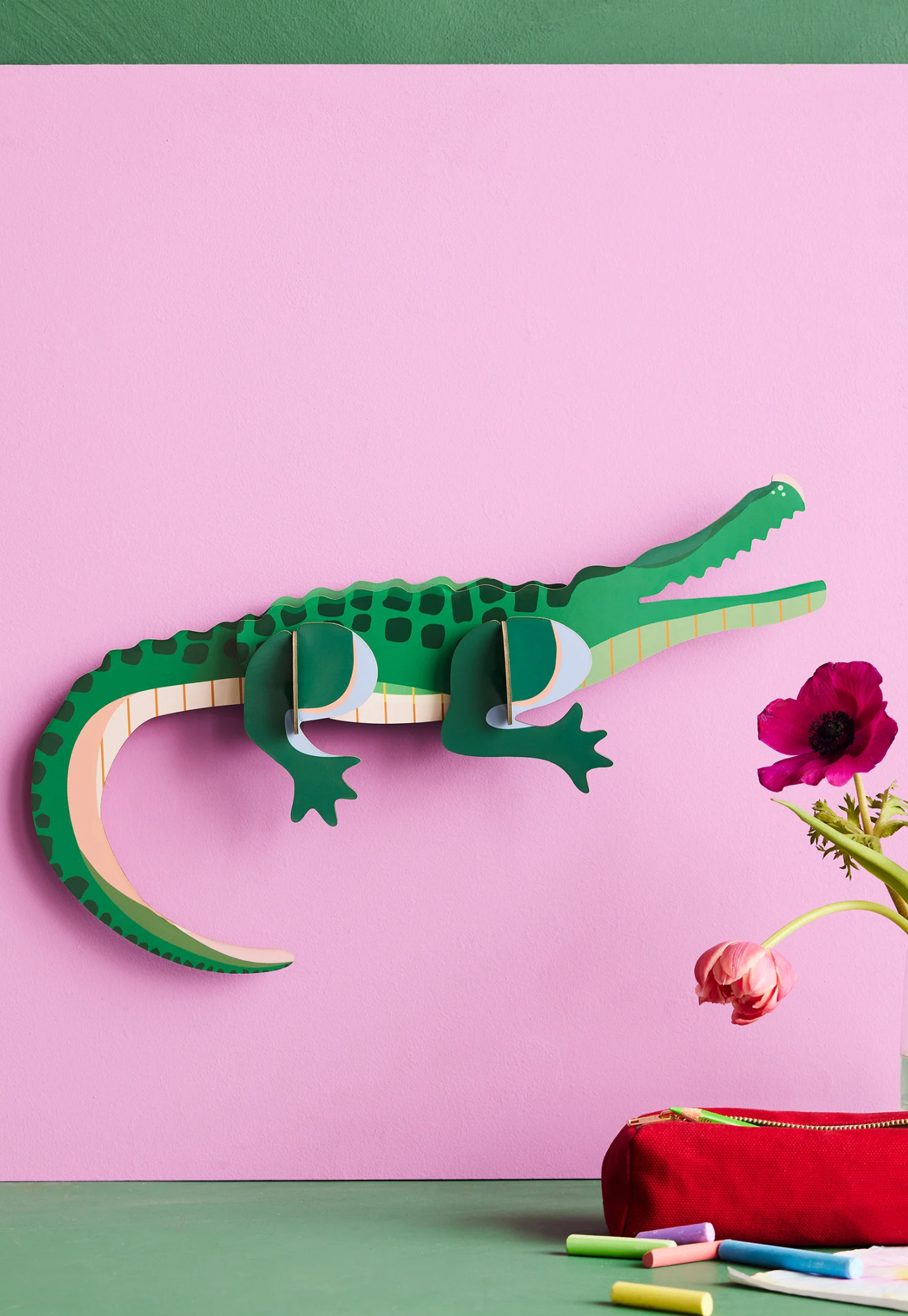 studio roof - wall art - crocodile