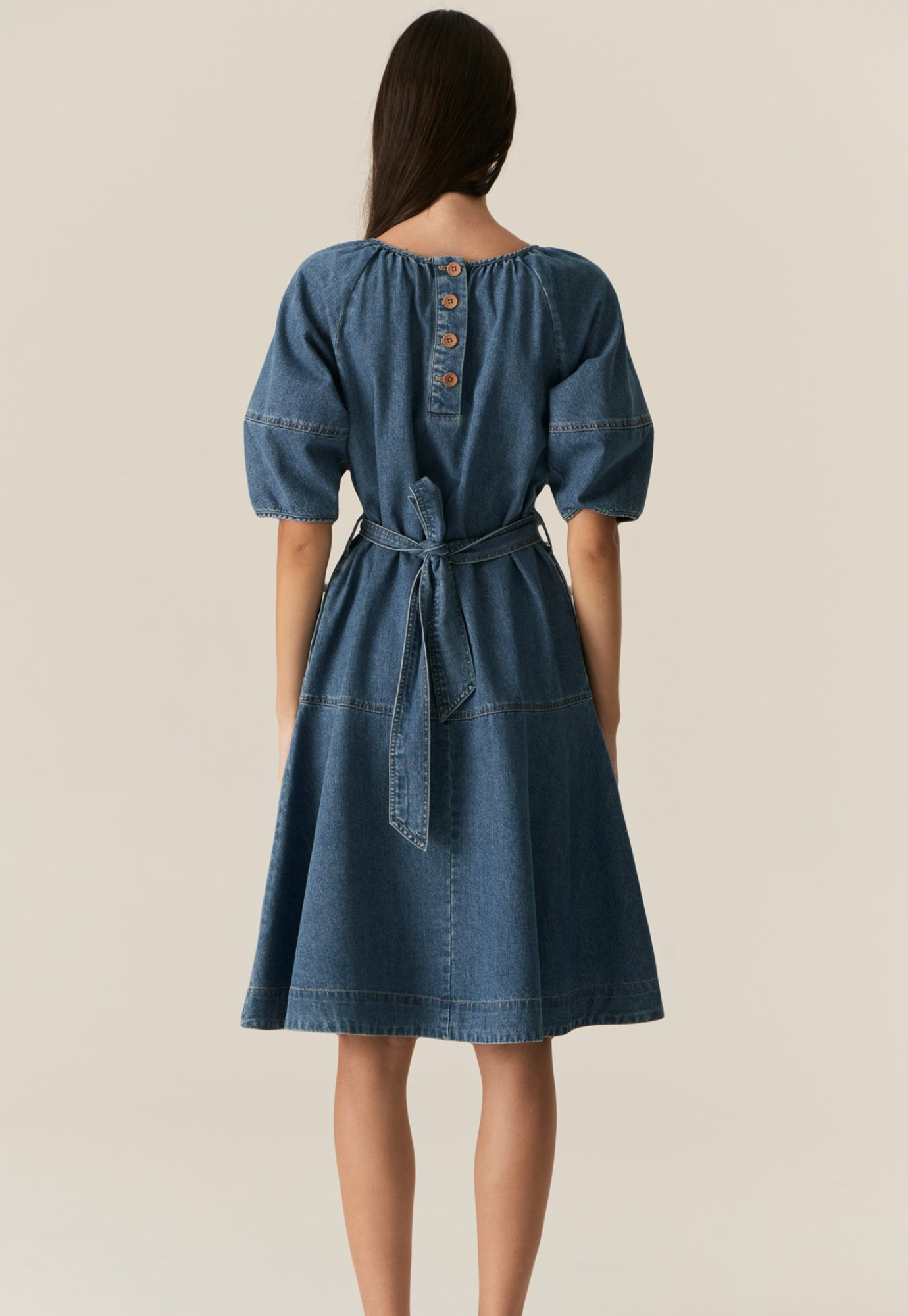 pol - carsen dress - light wash