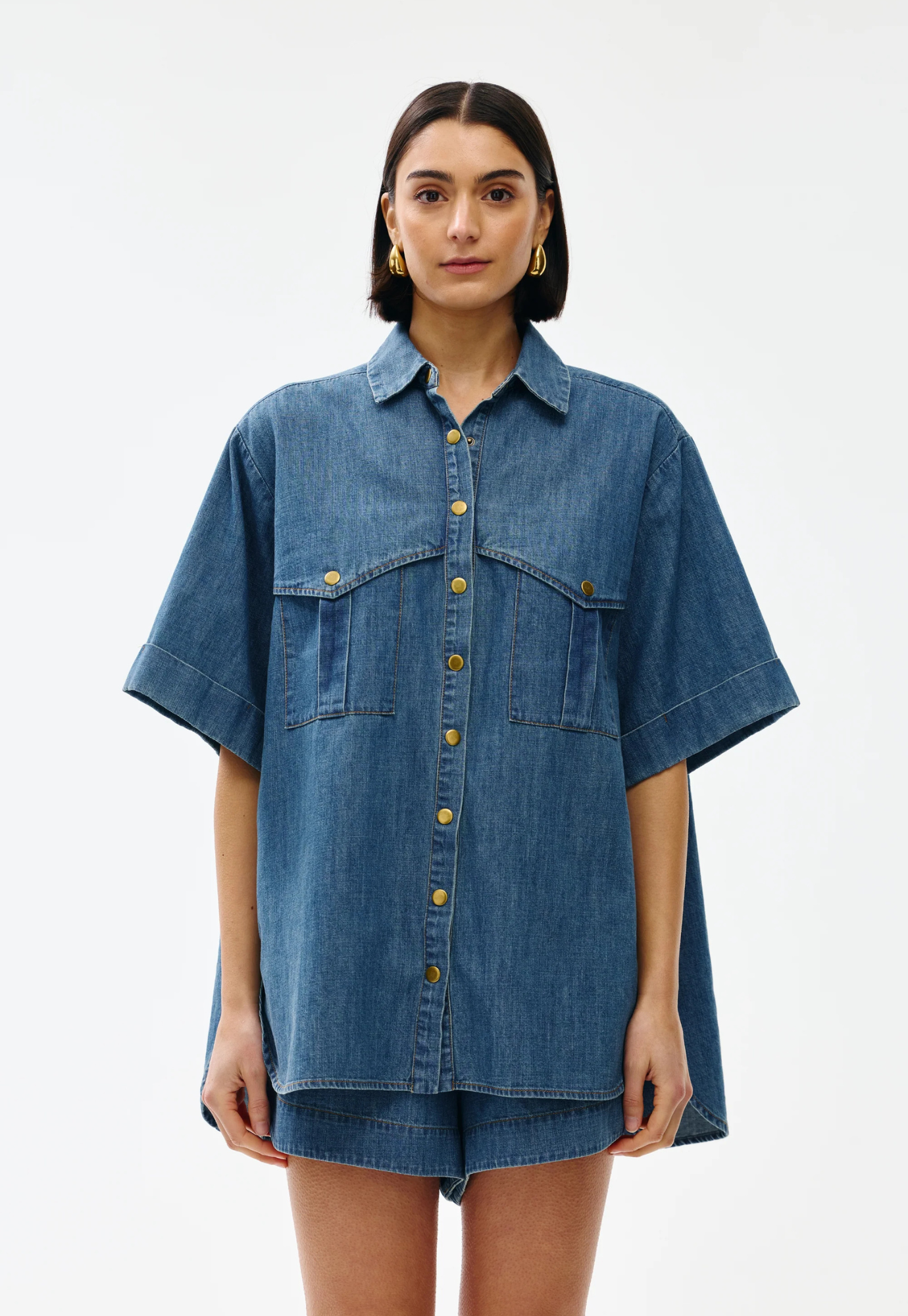 kinney - bella shirt - denim