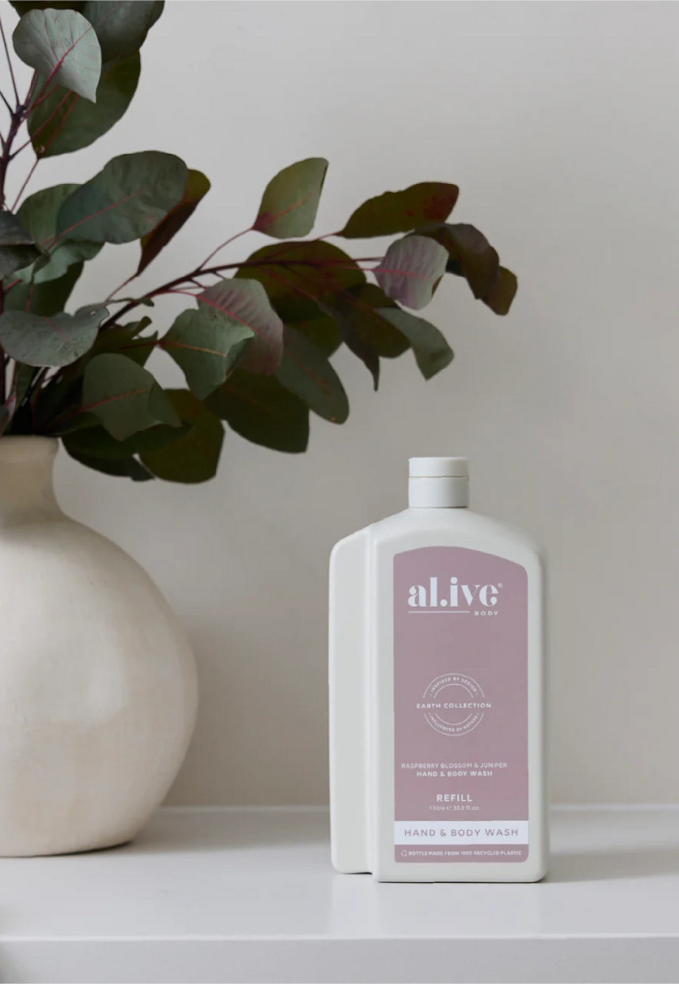 al.ive - hand & body wash refill - raspberry blossom & juniper