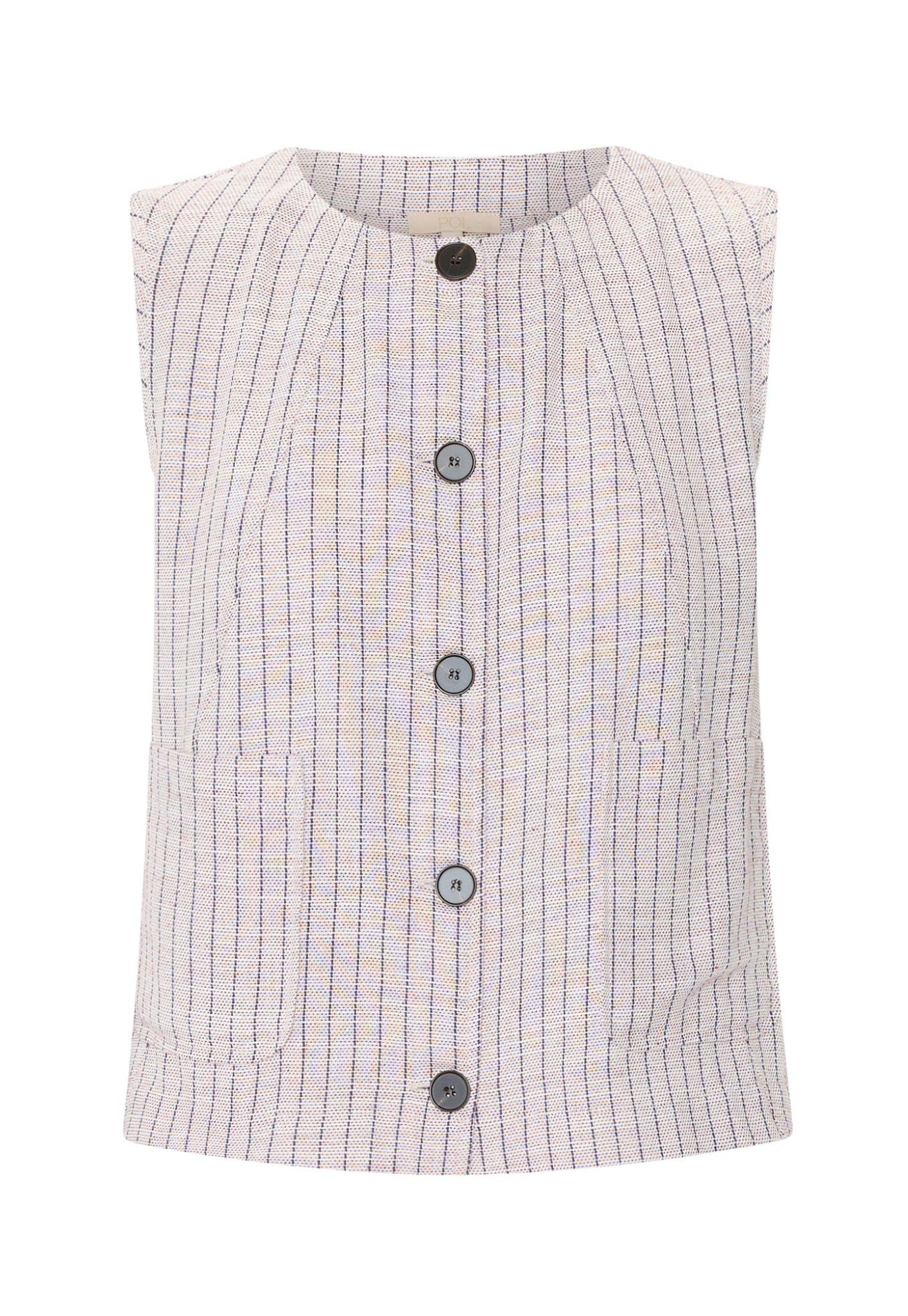 pol - maya vest - pinstripe