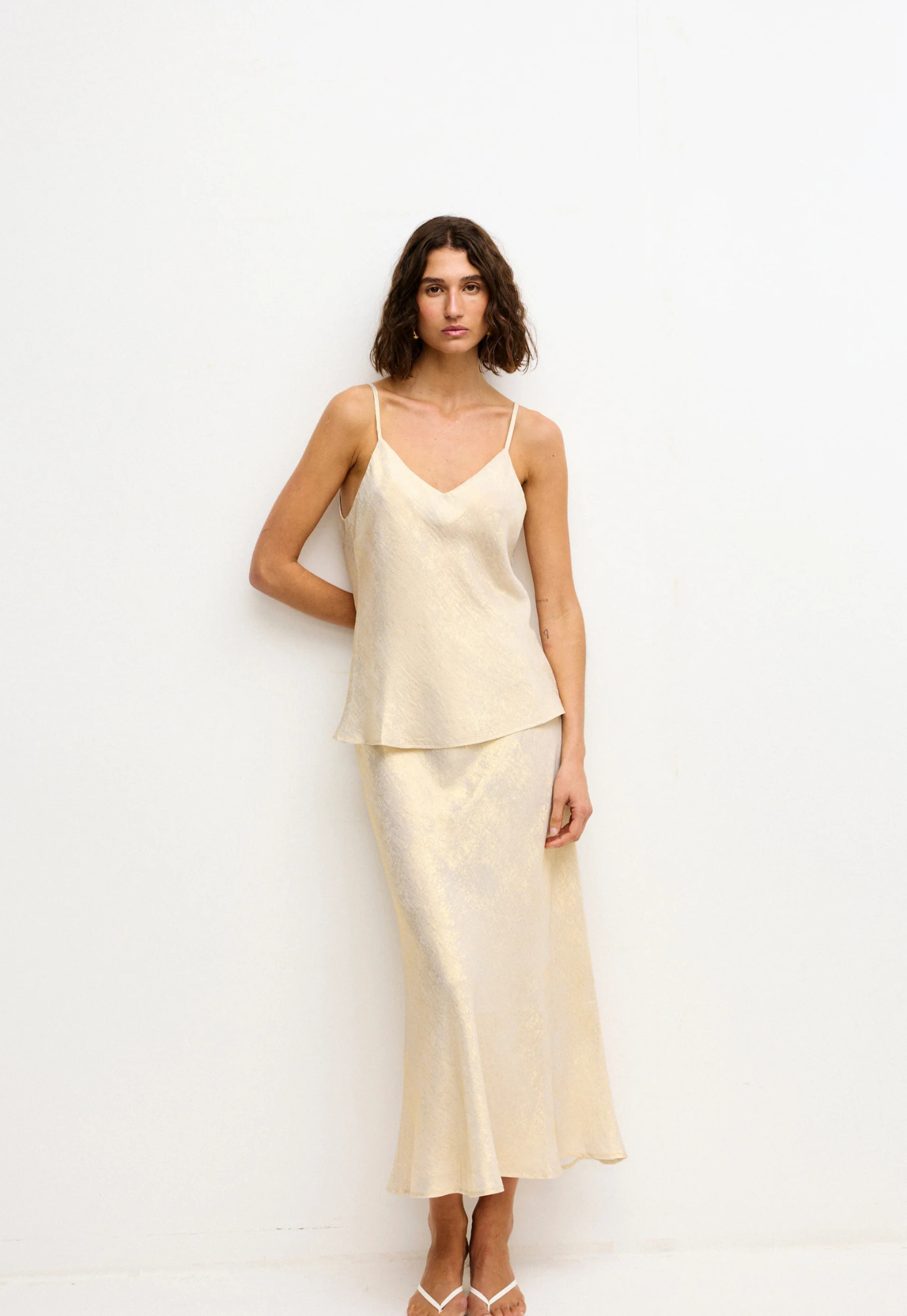 kinney - gia skirt - gold lustre