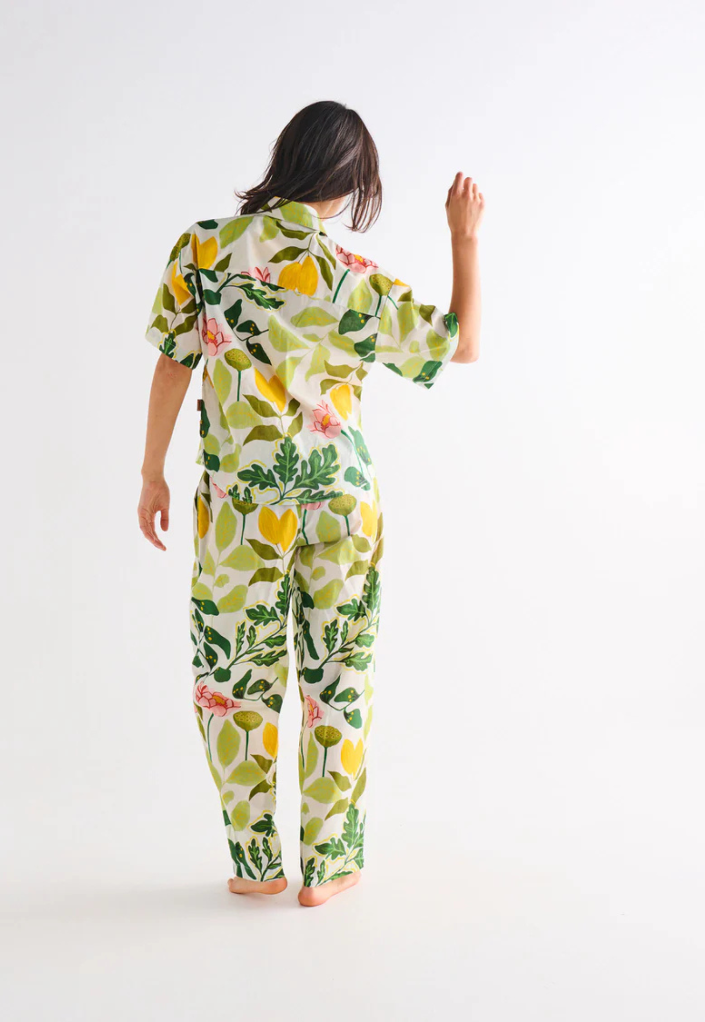 kip&co - wander pyjama set - short sleeve shirt & pant