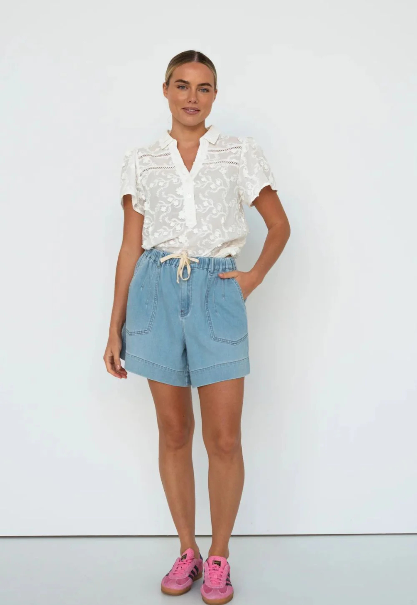 kireina - sofia short - sky blue