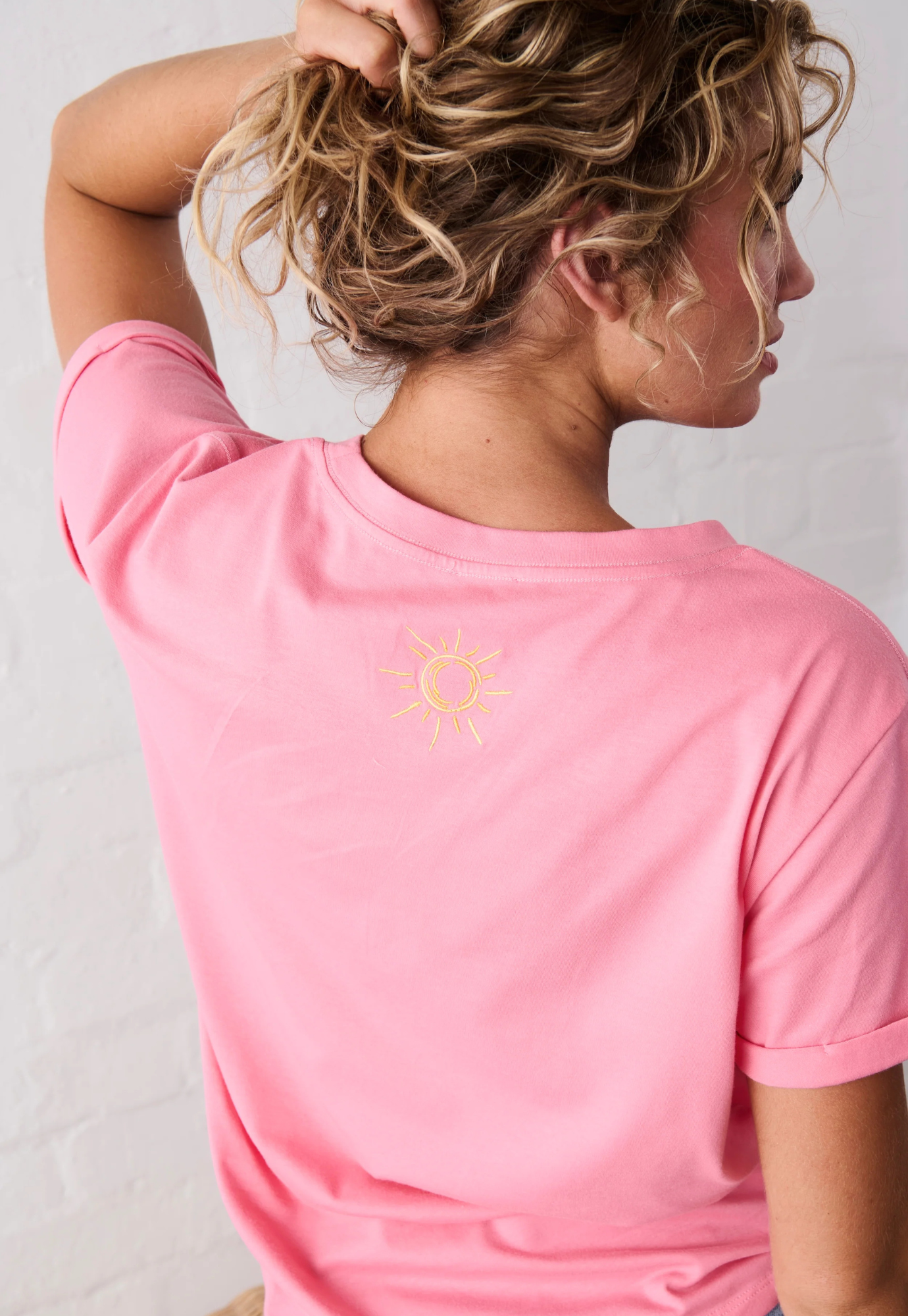 kireina - olivia tee - sun lounge - soft pink