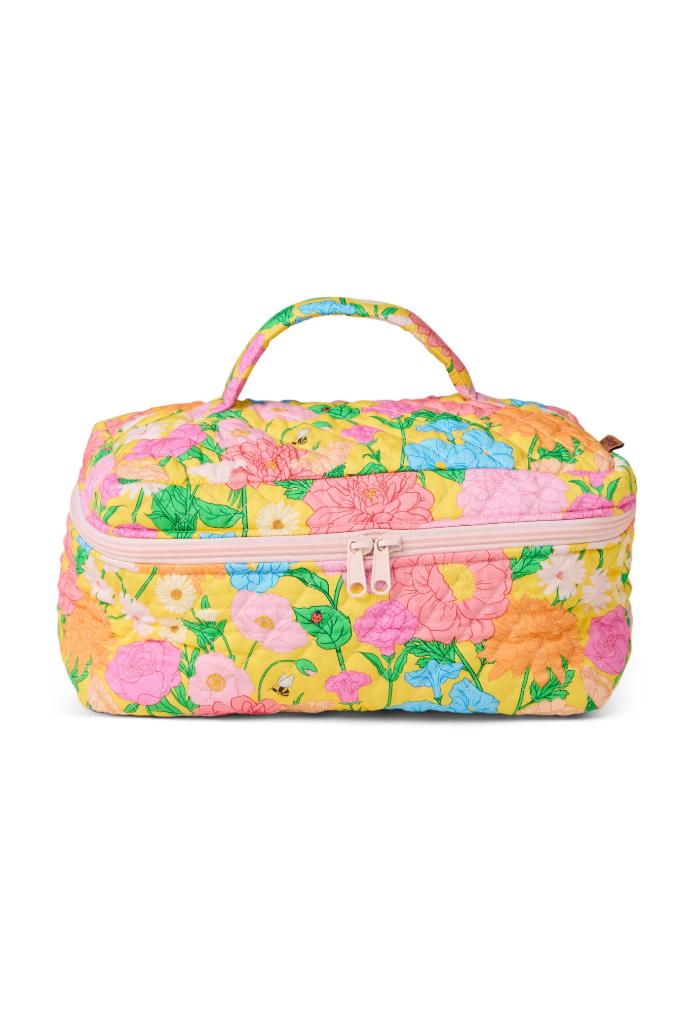 kip&co - follow the sun yellow quilted cotton toiletry case