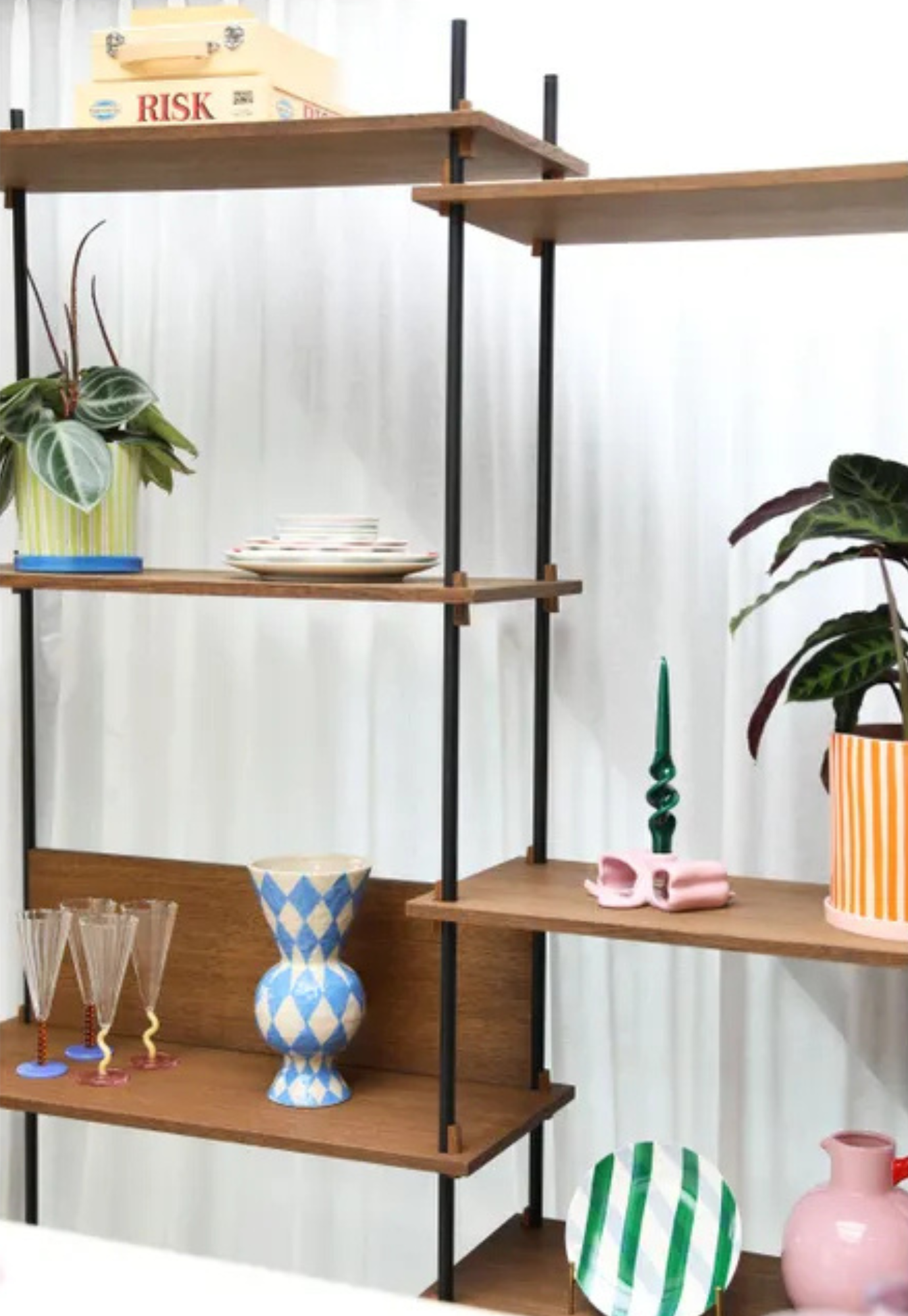 &k amsterdam - vase rhombic blue