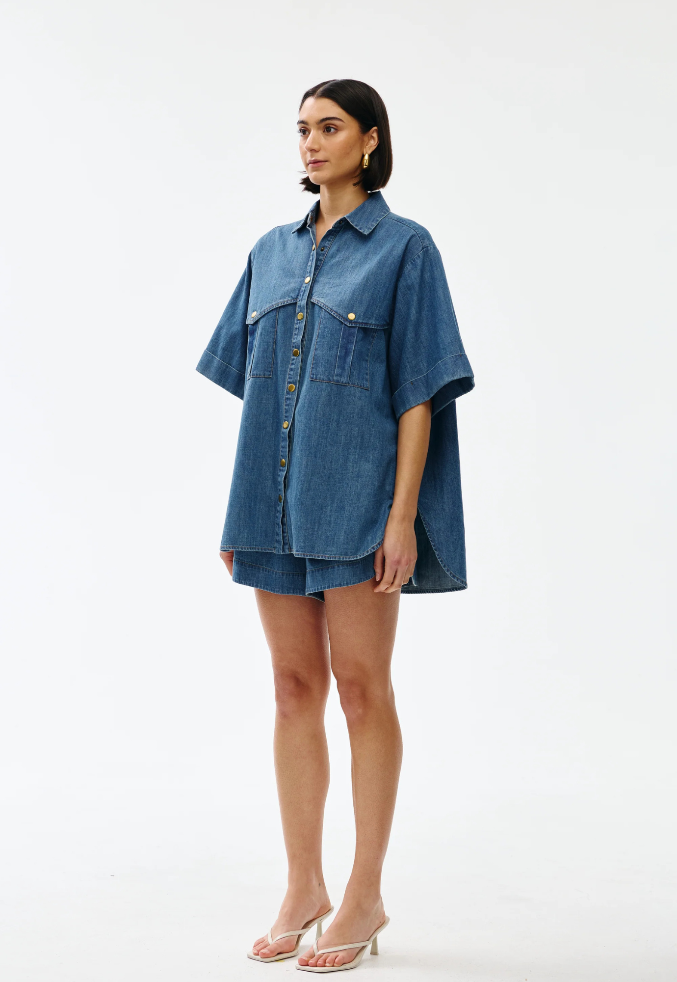 kinney - bella shirt - denim