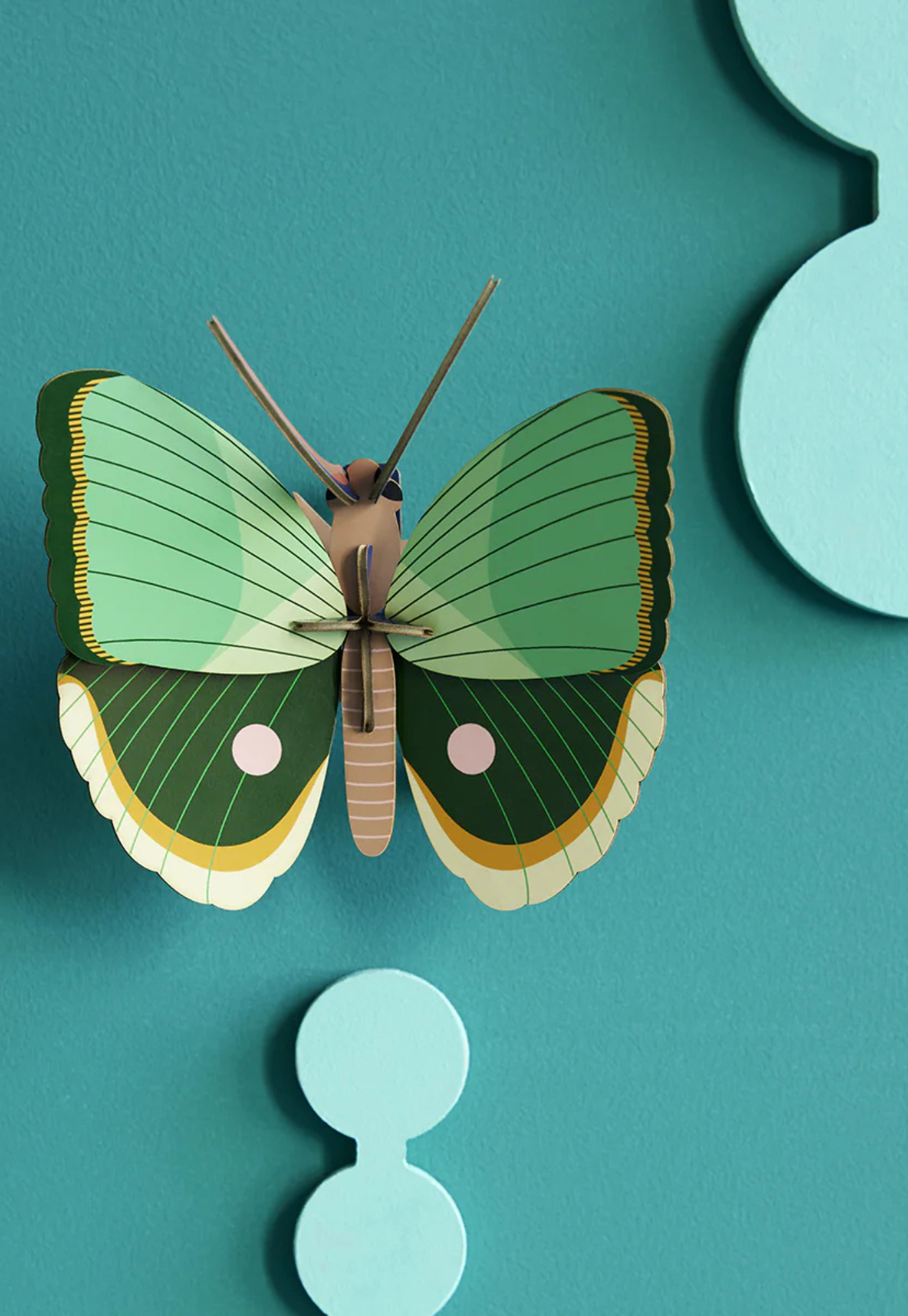 studio roof - wall art - fern striped butterfly