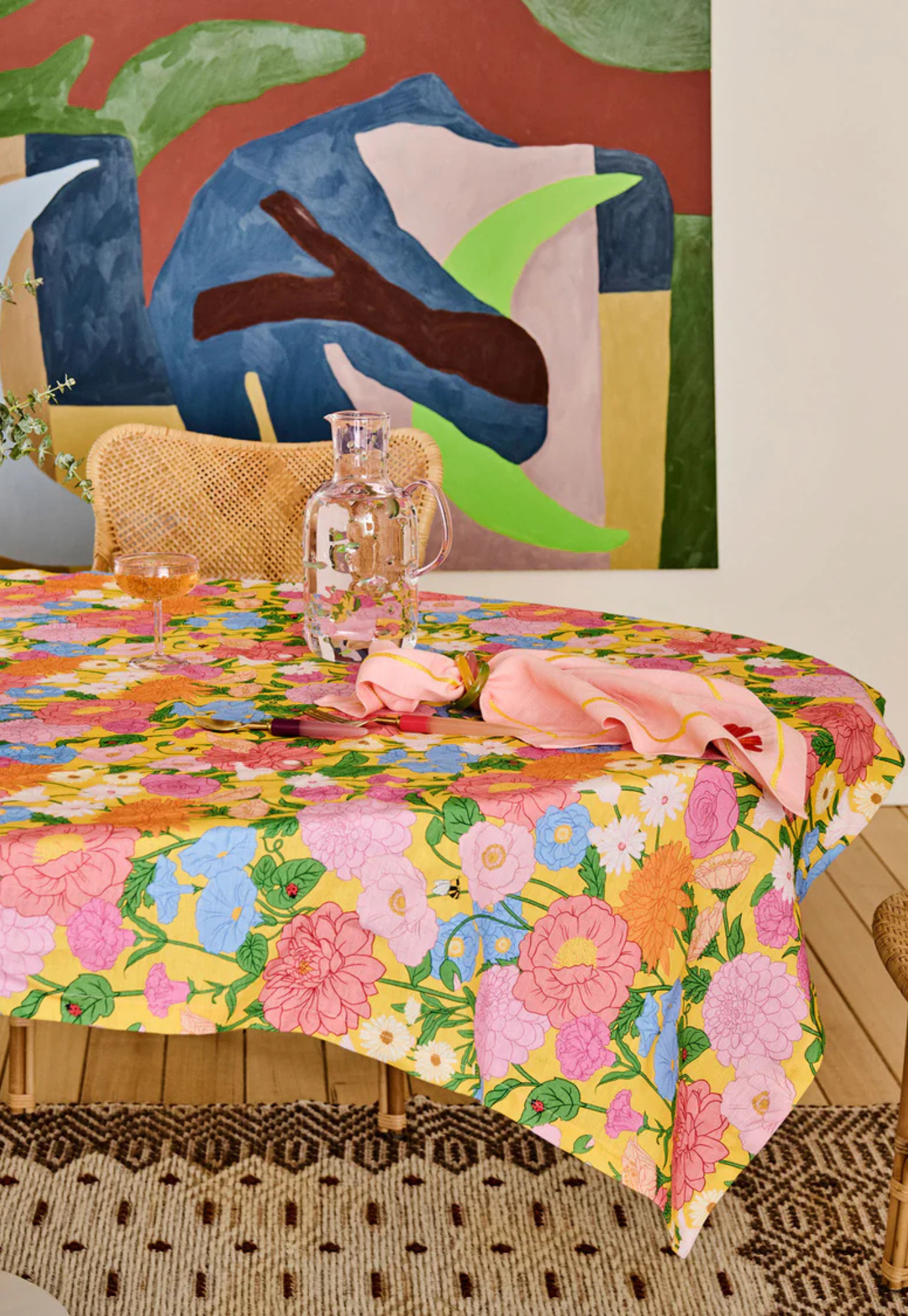 kip&co - follow the sun yellow tablecloth