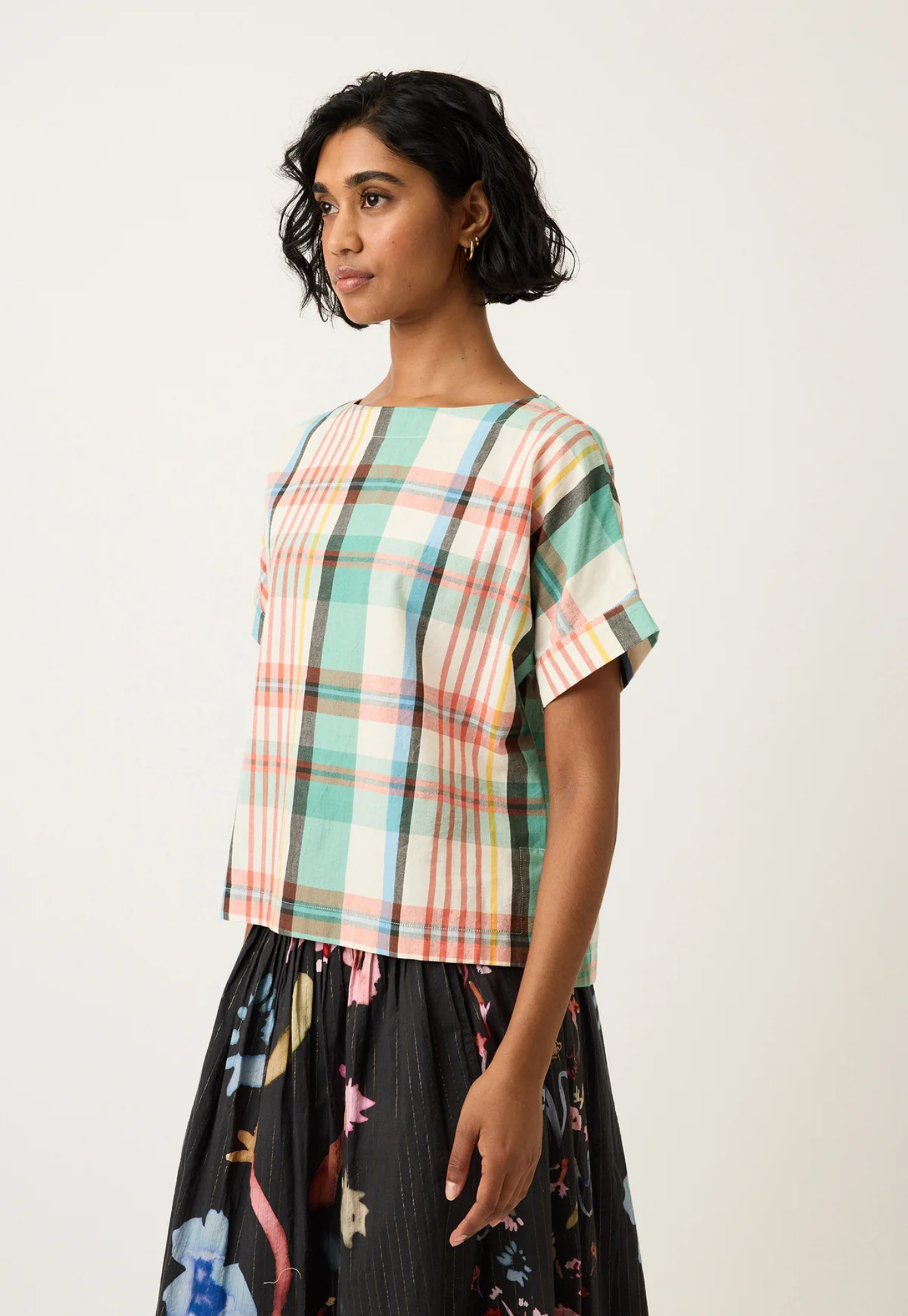 nancybird - dolman top - summer check