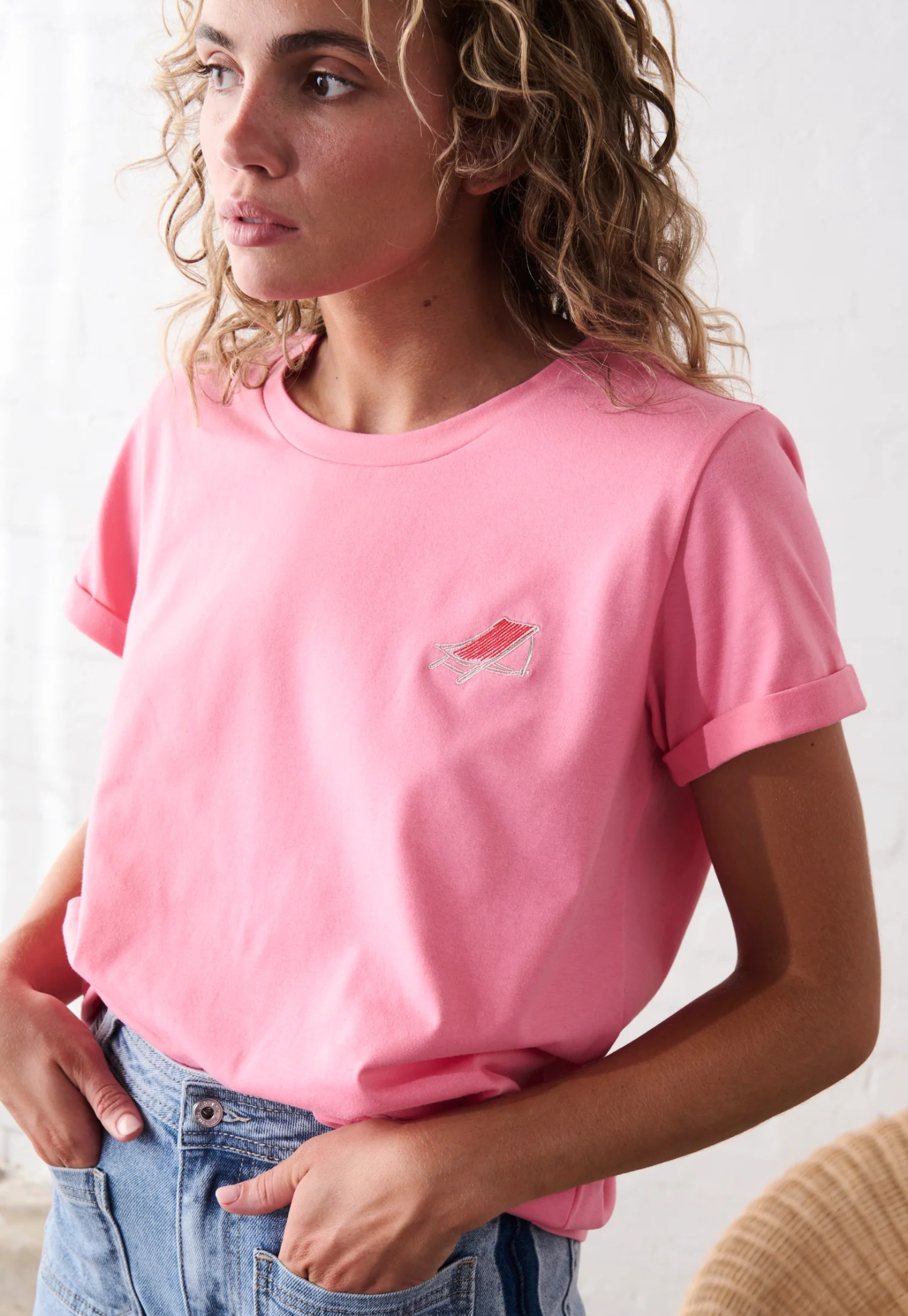 kireina - olivia tee - sun lounge - soft pink