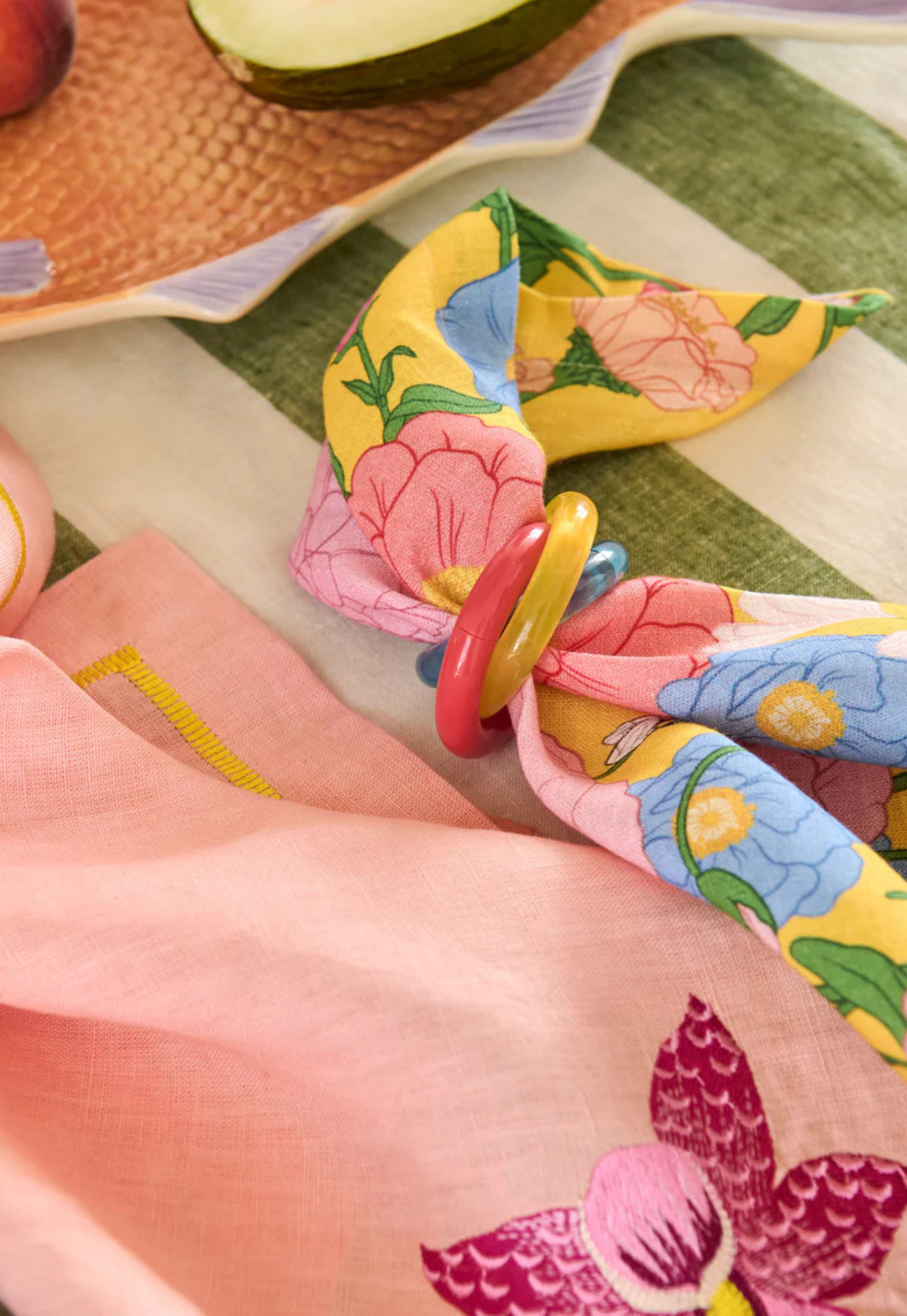 kip&co - follow the sun yellow 4P napkin set