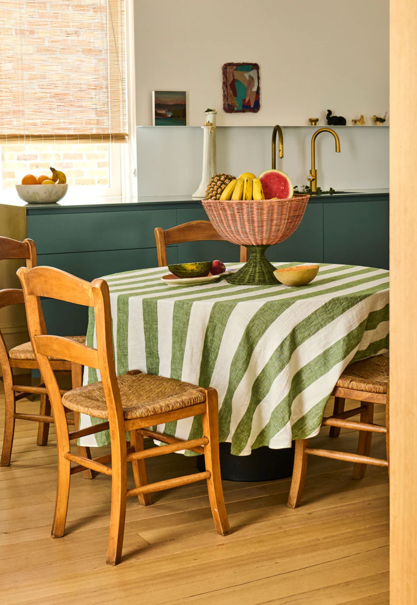 Goose Tablecloth kip&co - moss stripe tablecloth – GOOSE