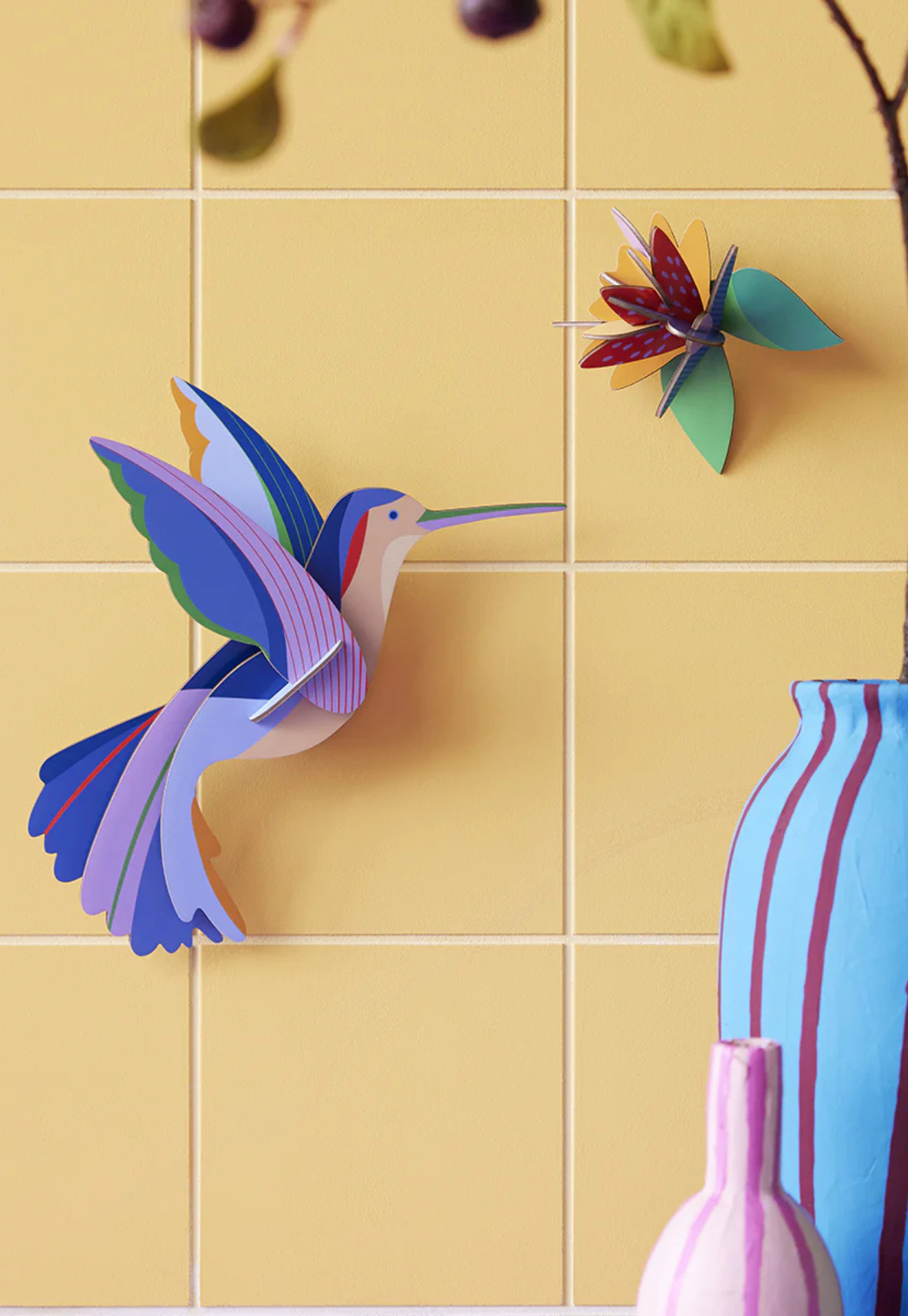 studio roof - wall art - hummingbird