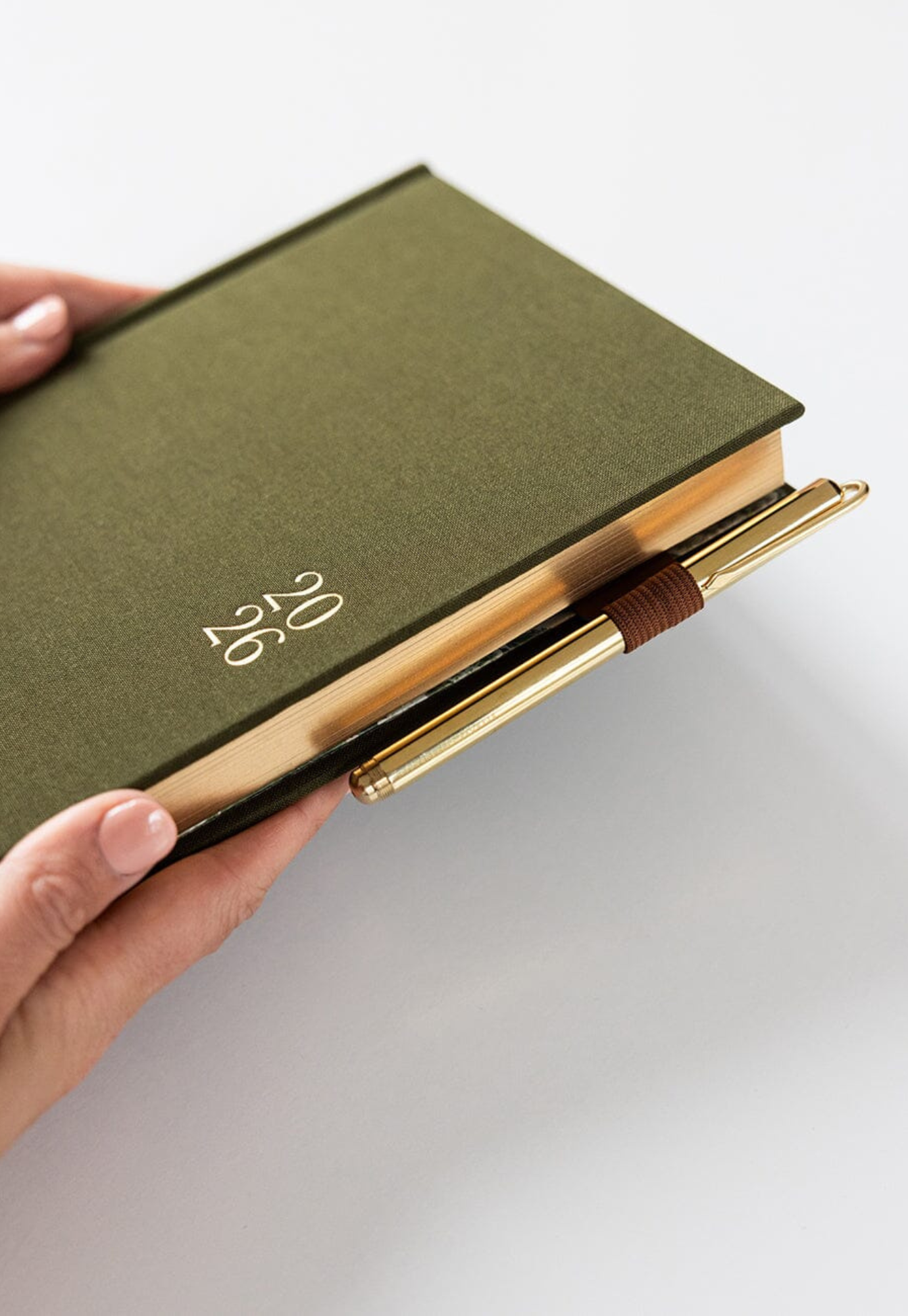 bespoke letterpress - 2026 desktop planner - hunter green