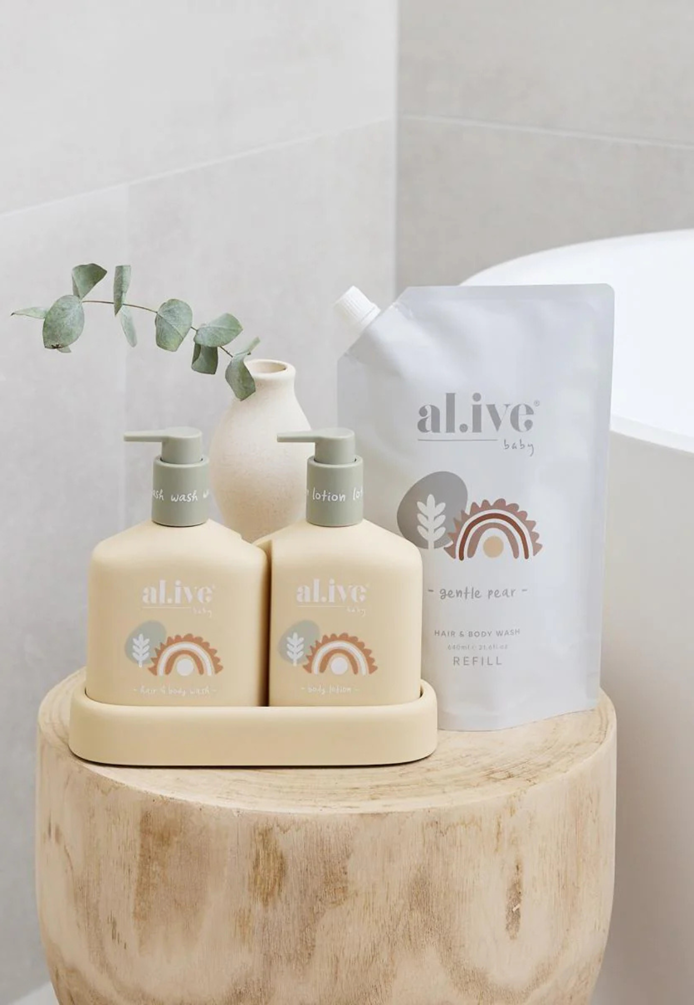 al.ive - baby hair & body duo - gentle pear