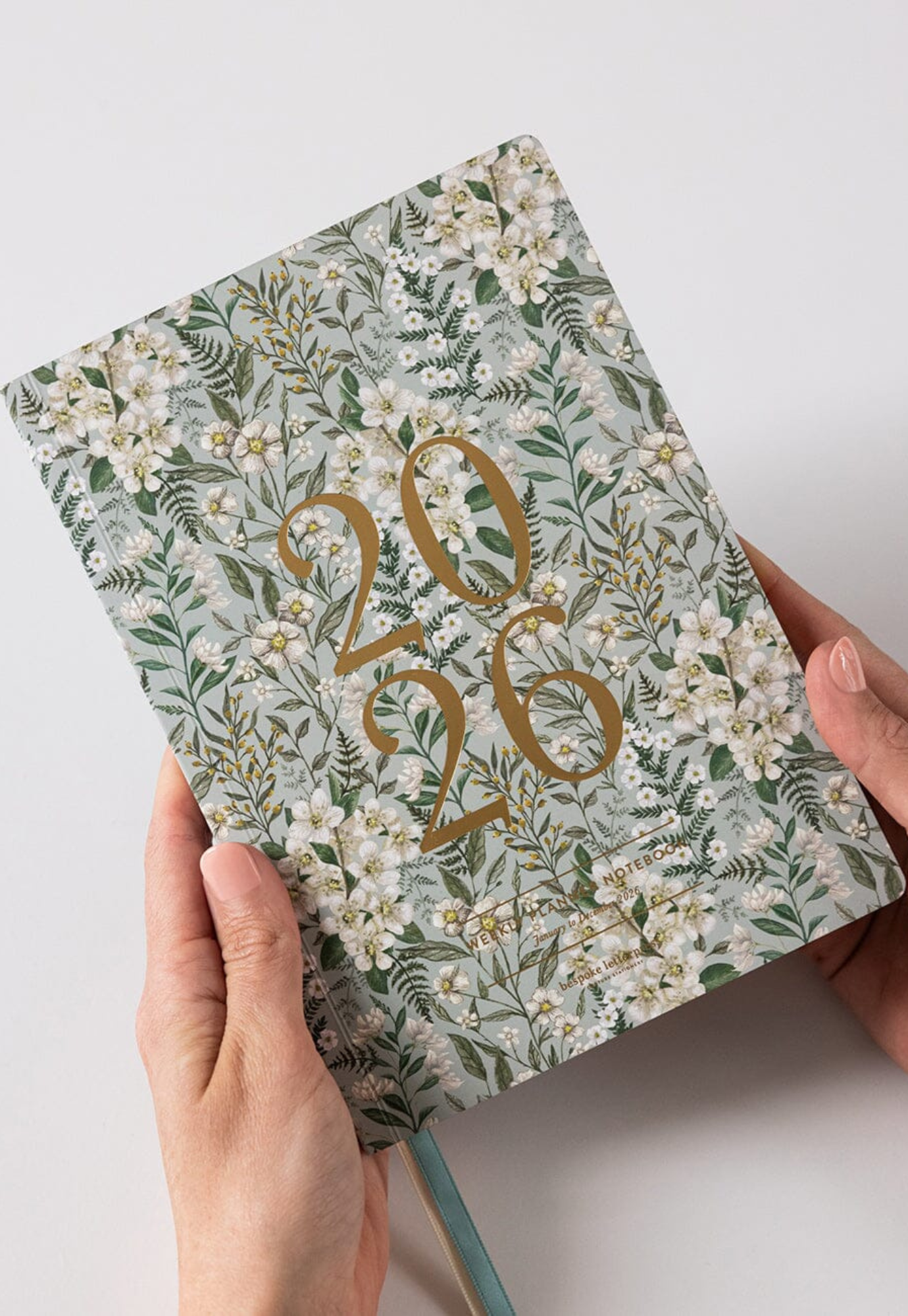 bespoke letterpress - 2026 planner notebook - ivory garden