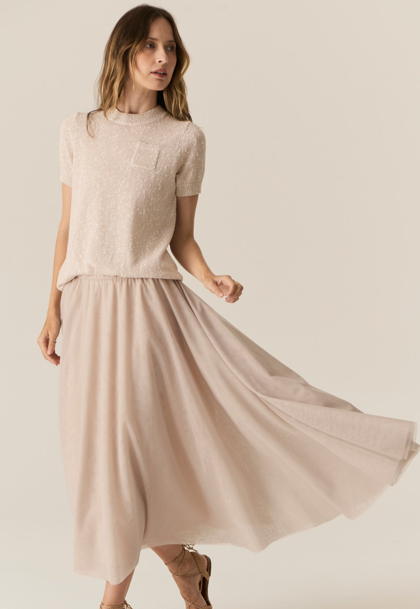 pol - posay tulle skirt - pebble