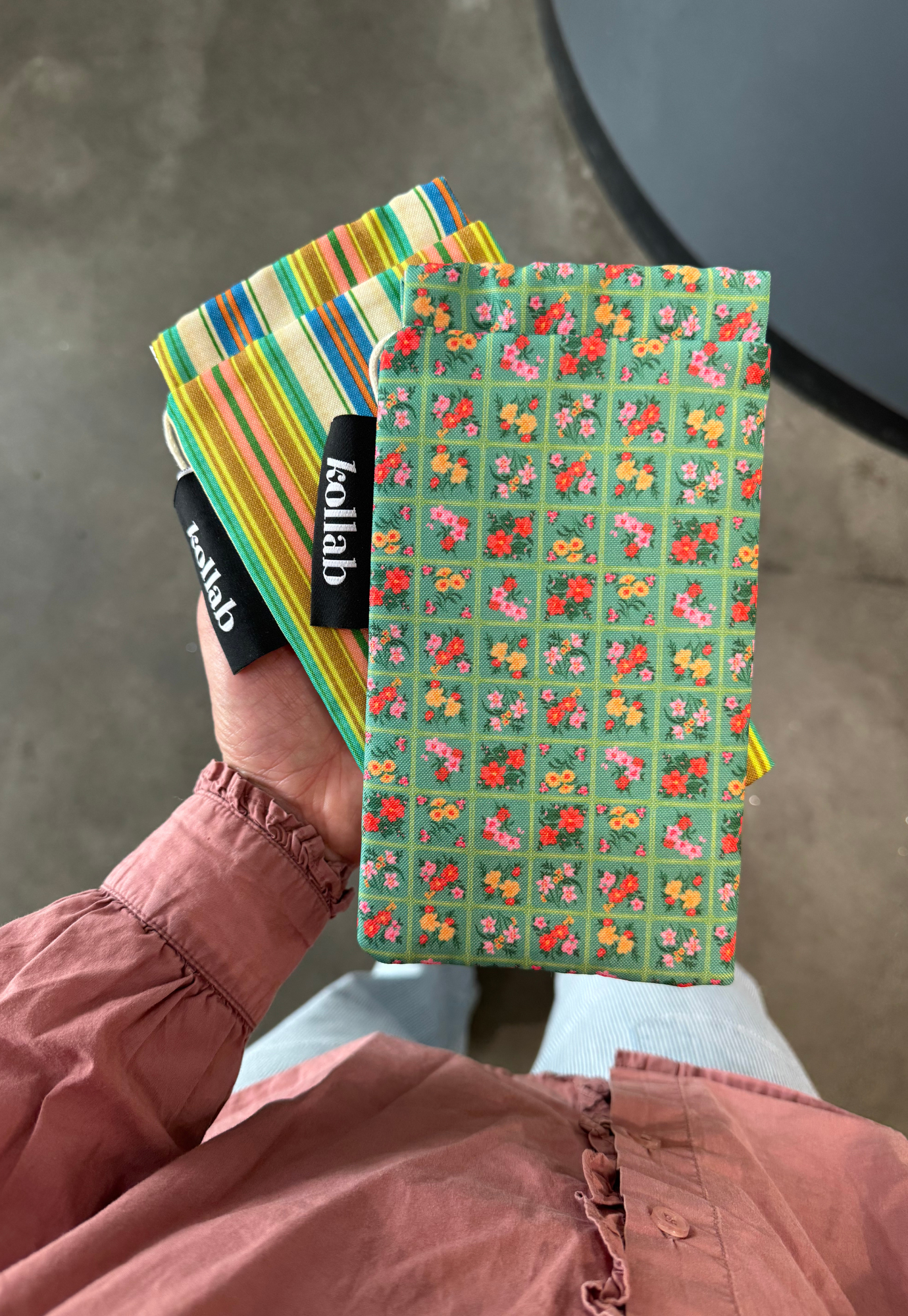 kollab - glasses case - vintage patch