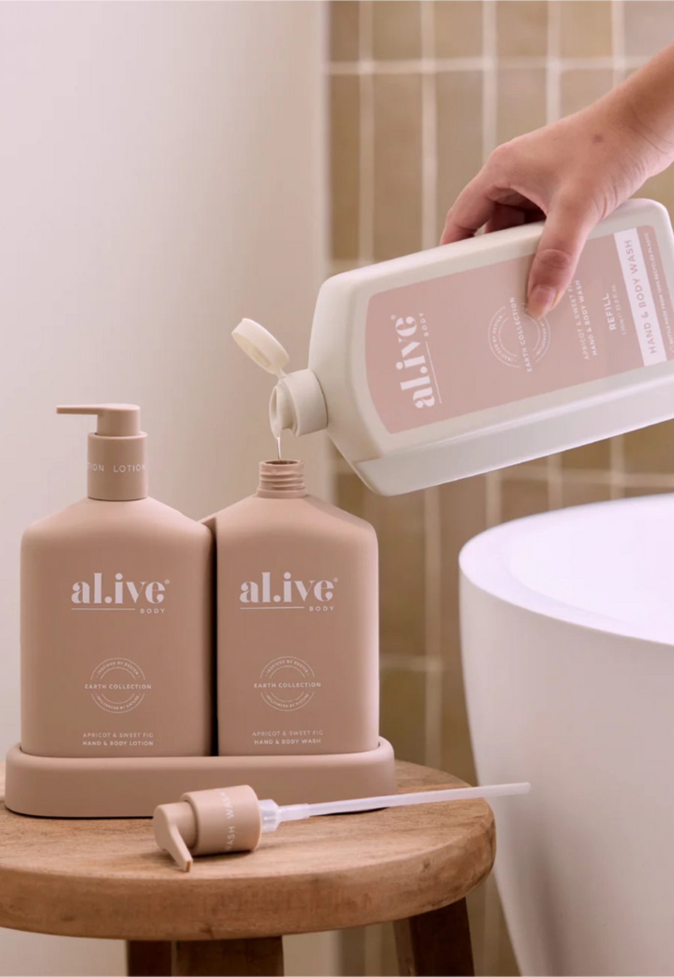 al.ive - hand & body wash refill - raspberry blossom & juniper