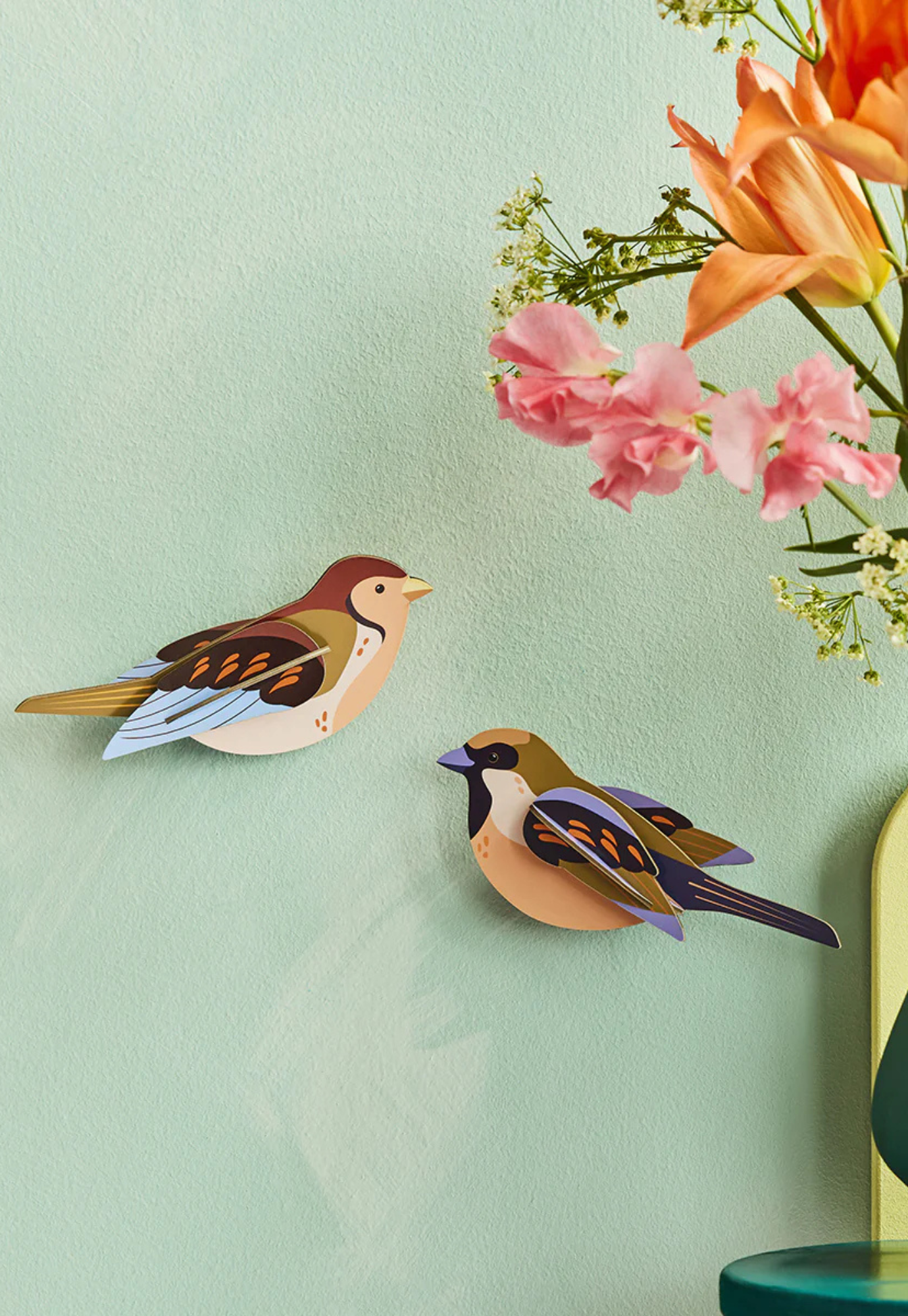 studio roof - wall art - sparrows