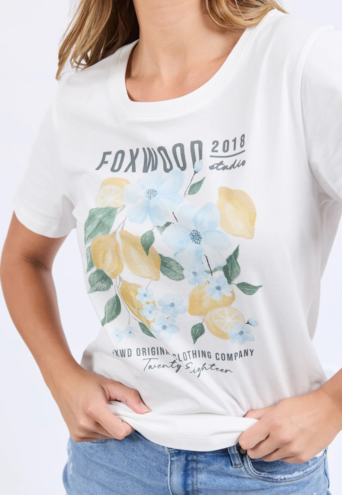 foxwood - limoncello tee - vintage white