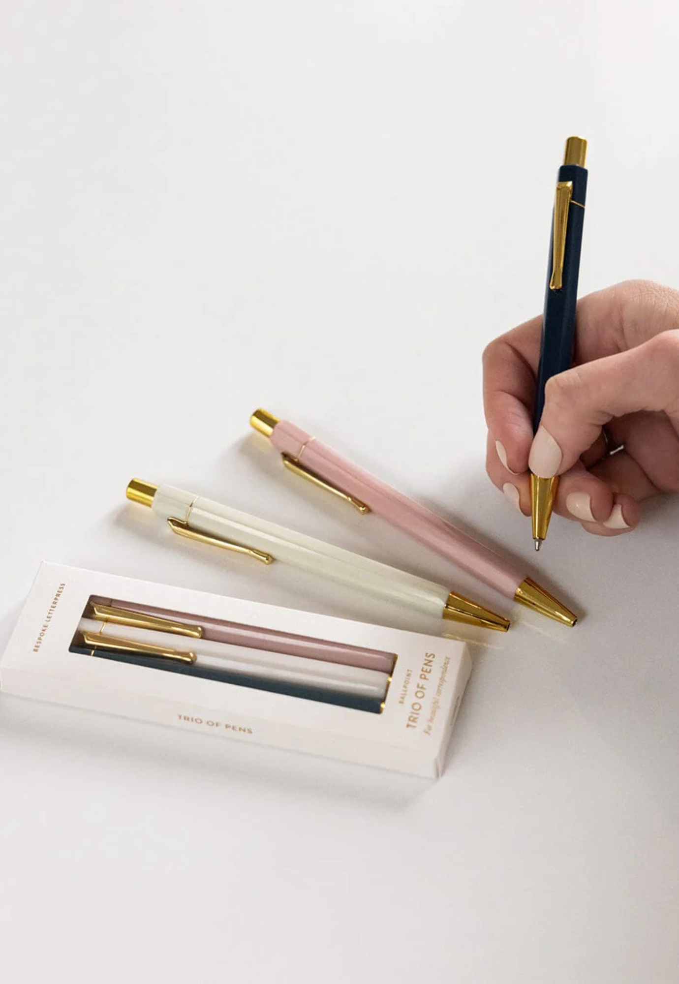 bespoke letterpress - trio of pens