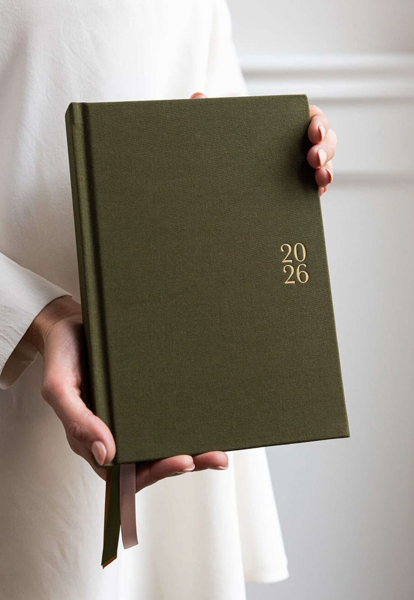 bespoke letterpress - 2026 desktop planner - hunter green