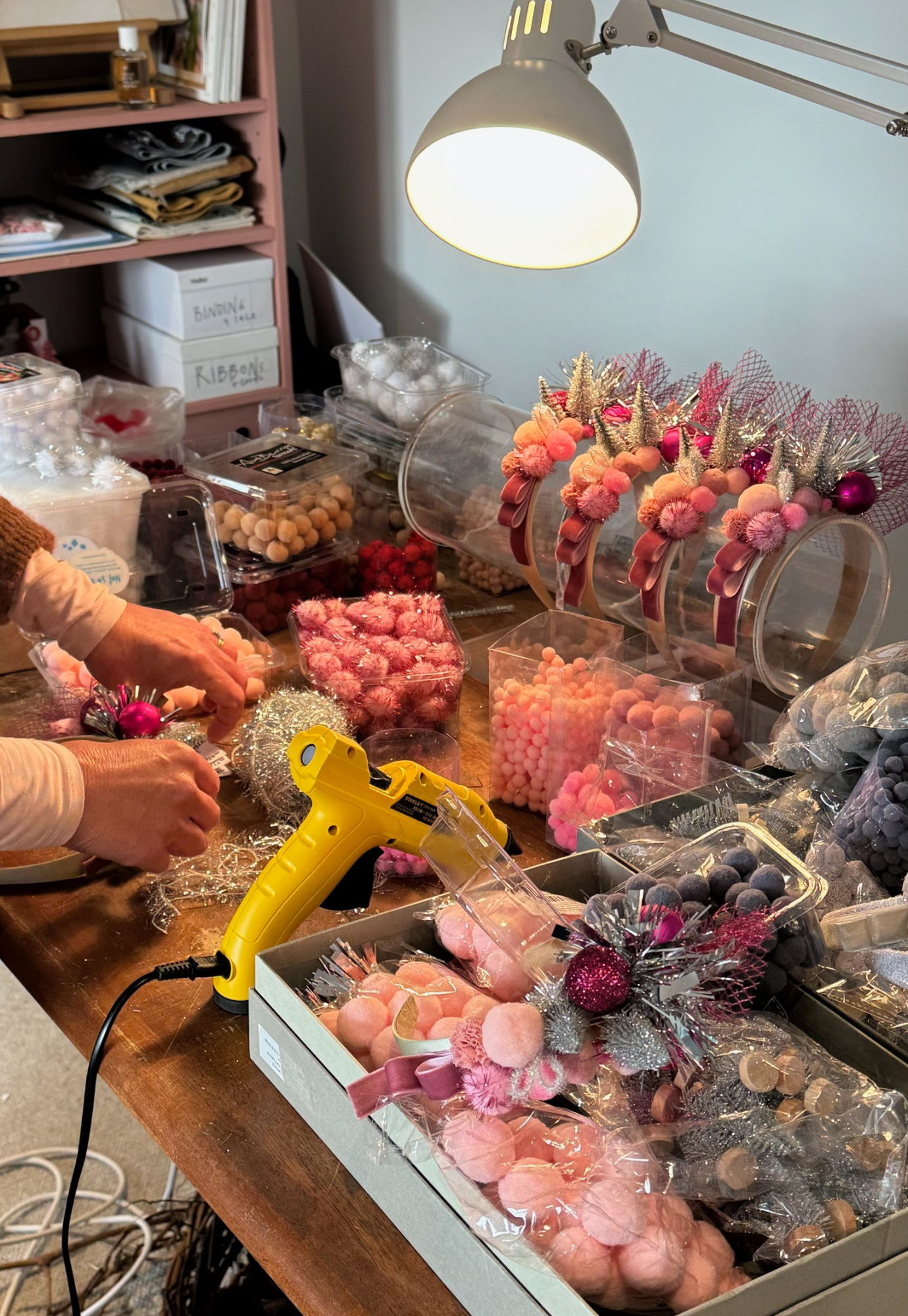 festive headpiece - deck the halls - green