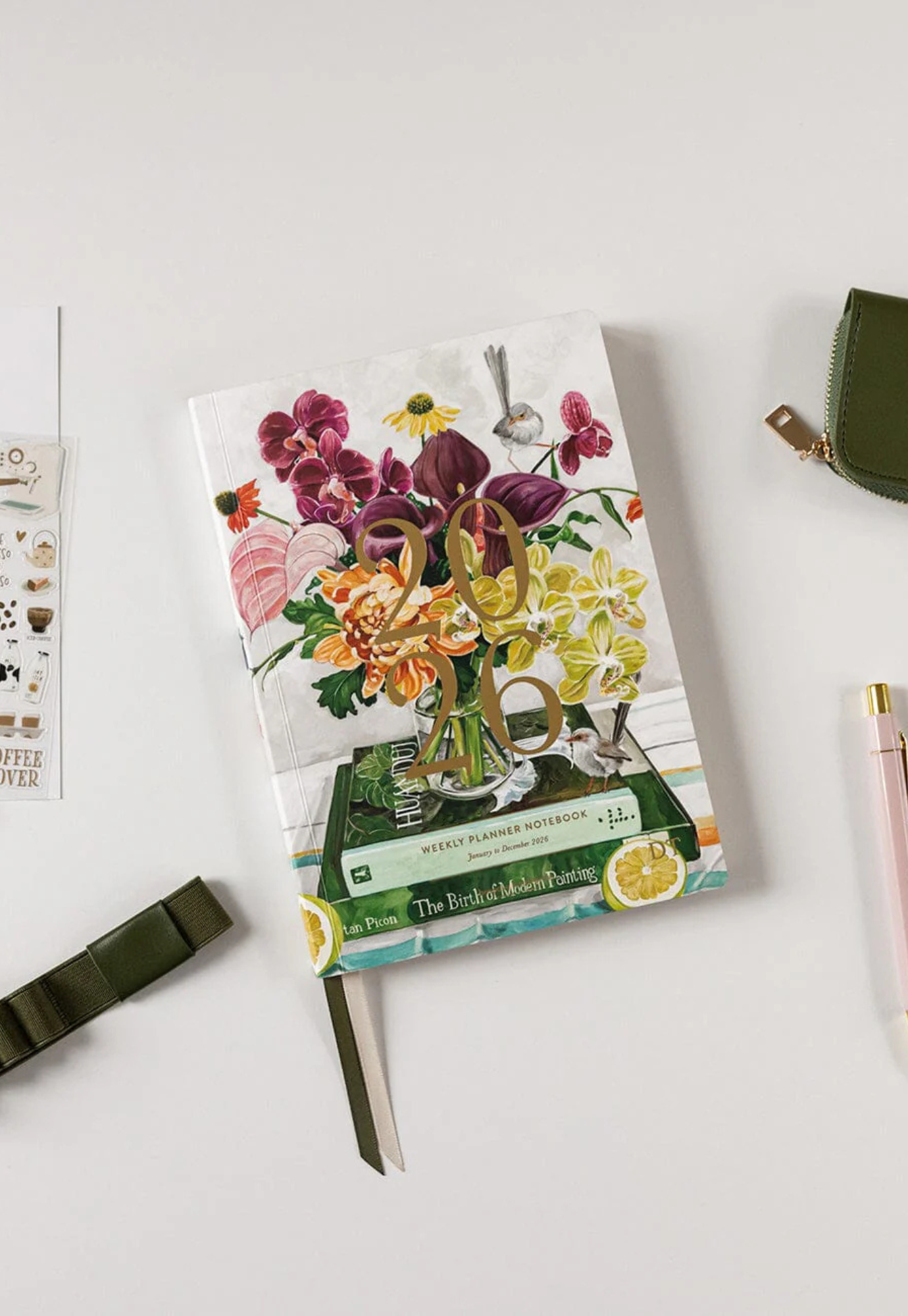 bespoke letterpress - 2026 planner notebook - fairy wren