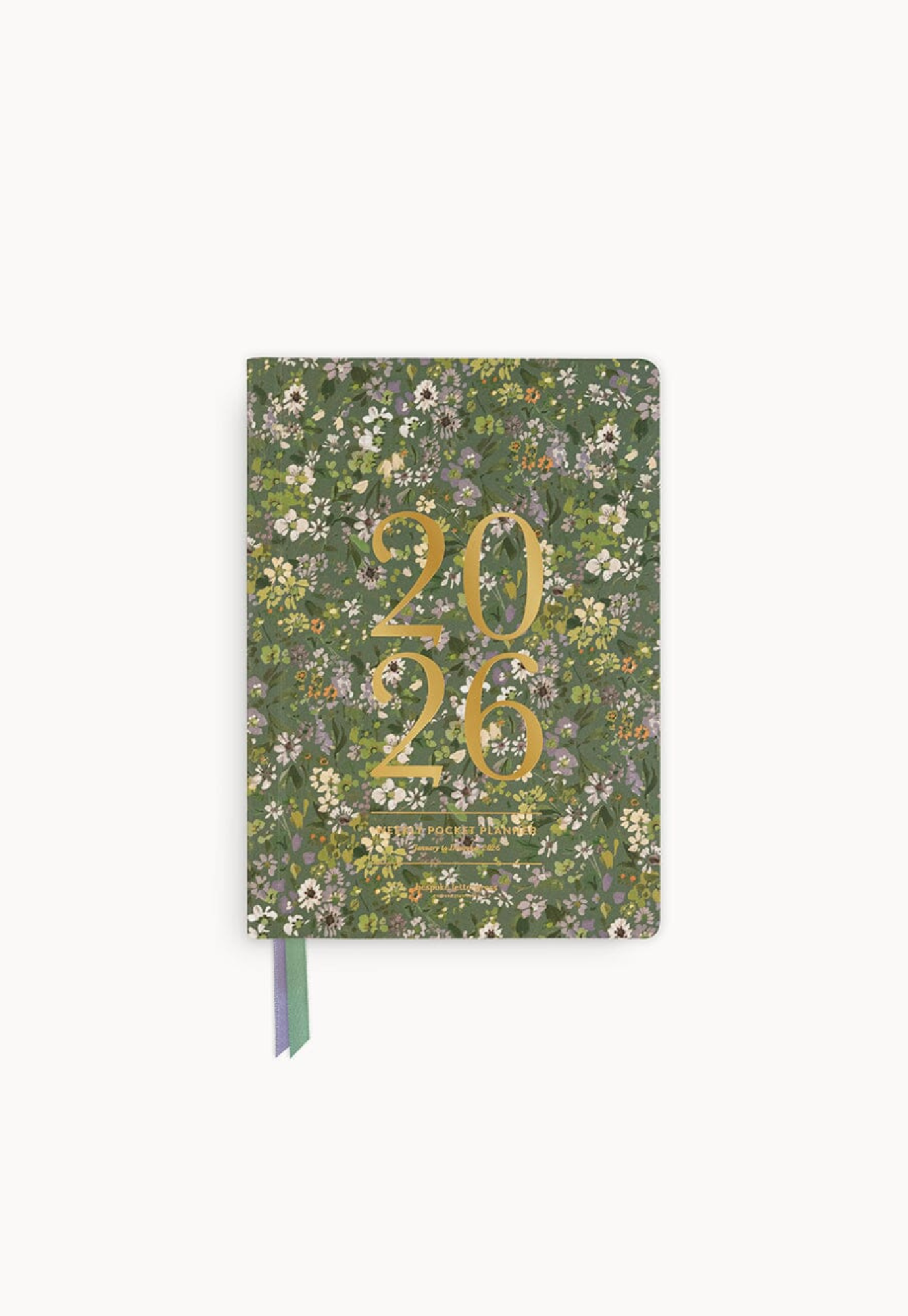 bespoke letterpress - 2026 pocket planner - summer perennials