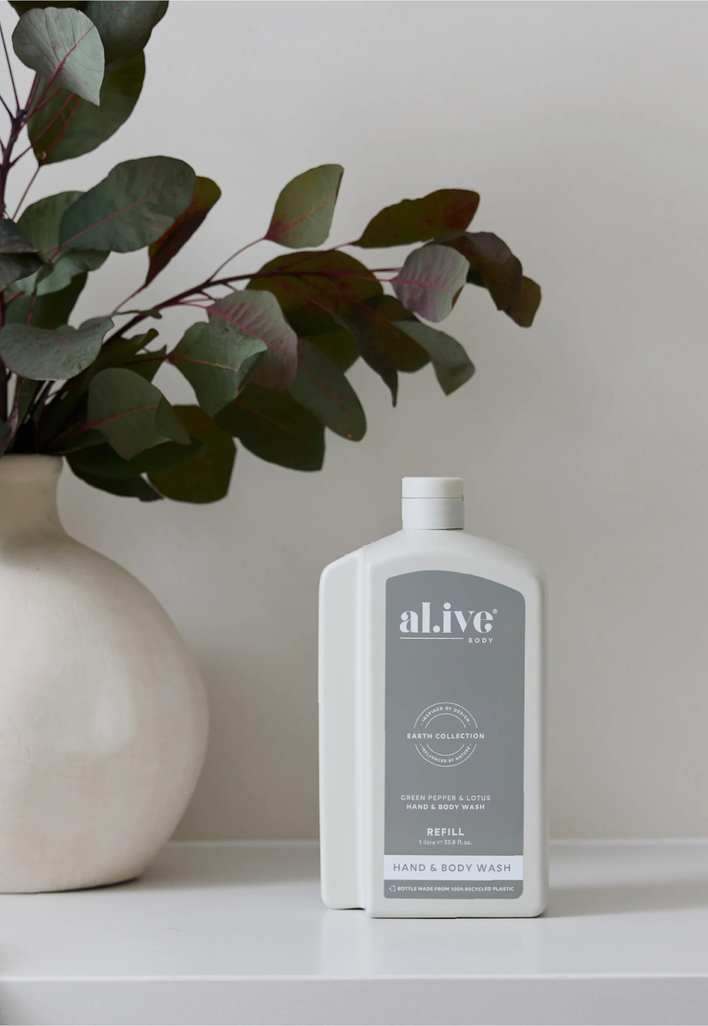 al.ive - hand & body wash refill - green pepper & lotus