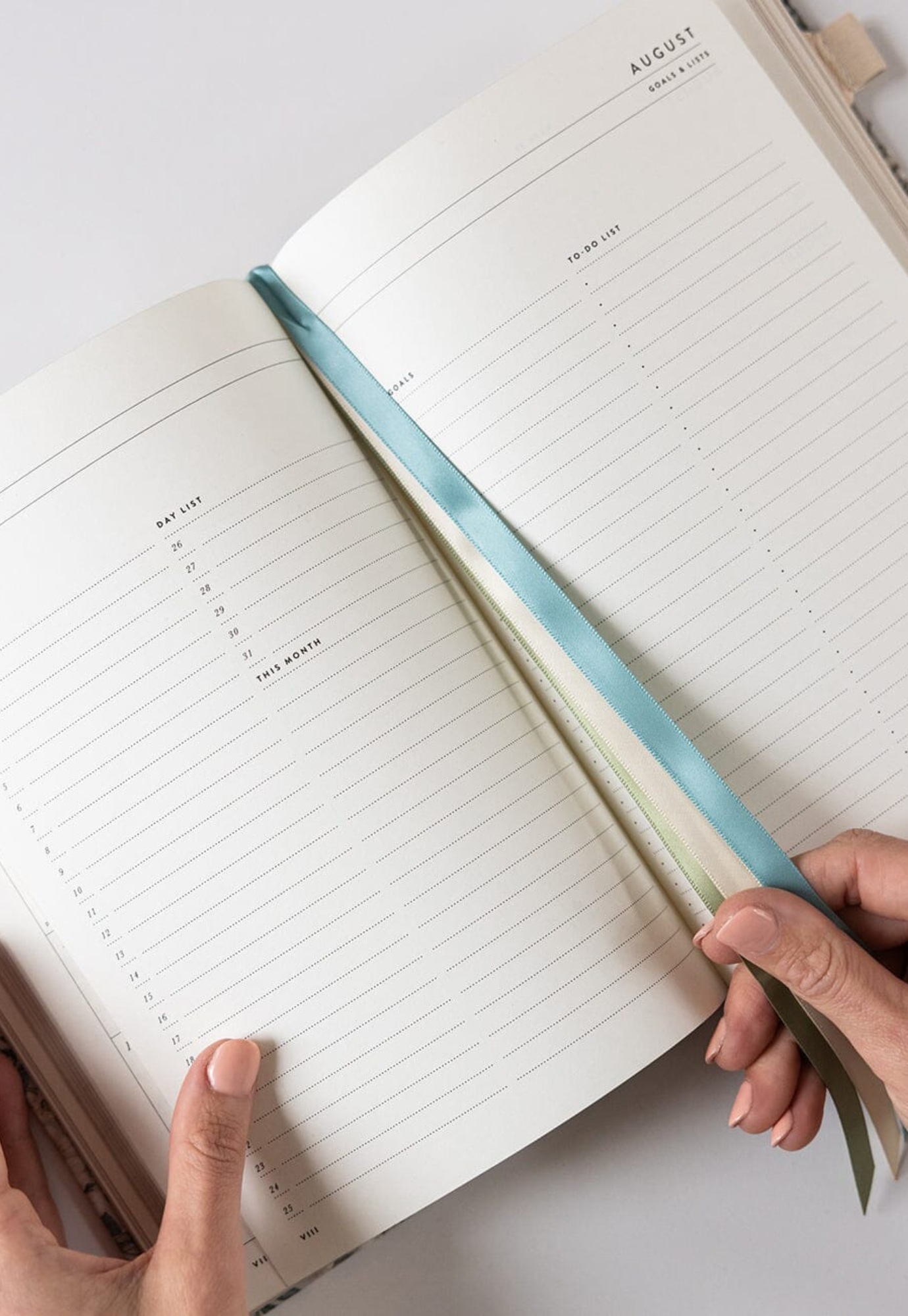 bespoke letterpress - 2026 desktop planner - ivory garden