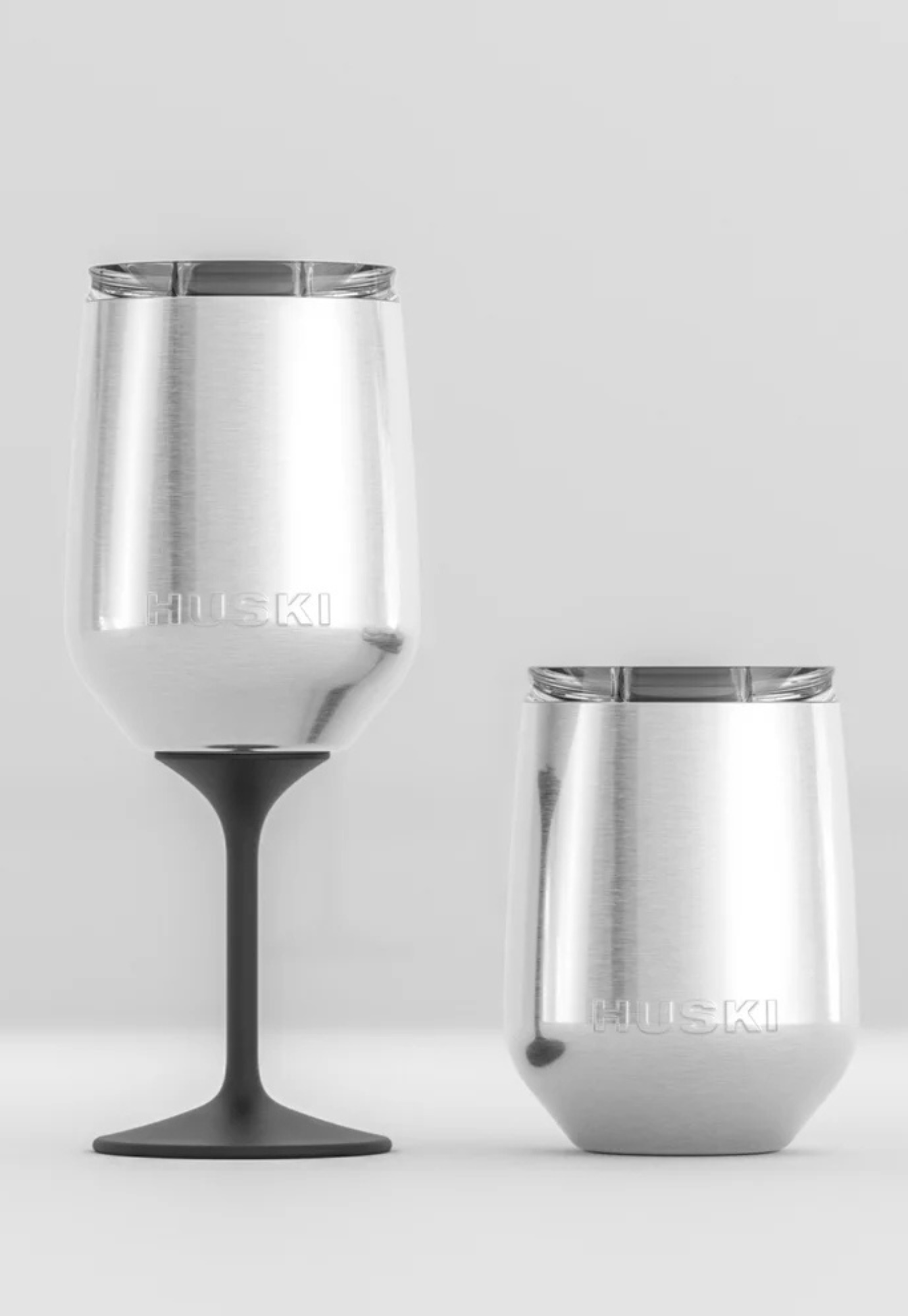 huski - wine tumbler 2.0 - brushed stainless