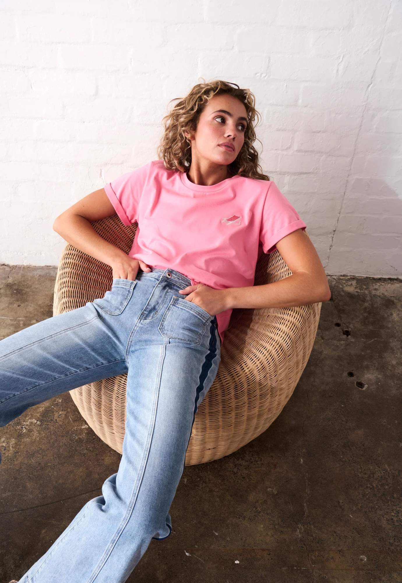 kireina - olivia tee - sun lounge - soft pink