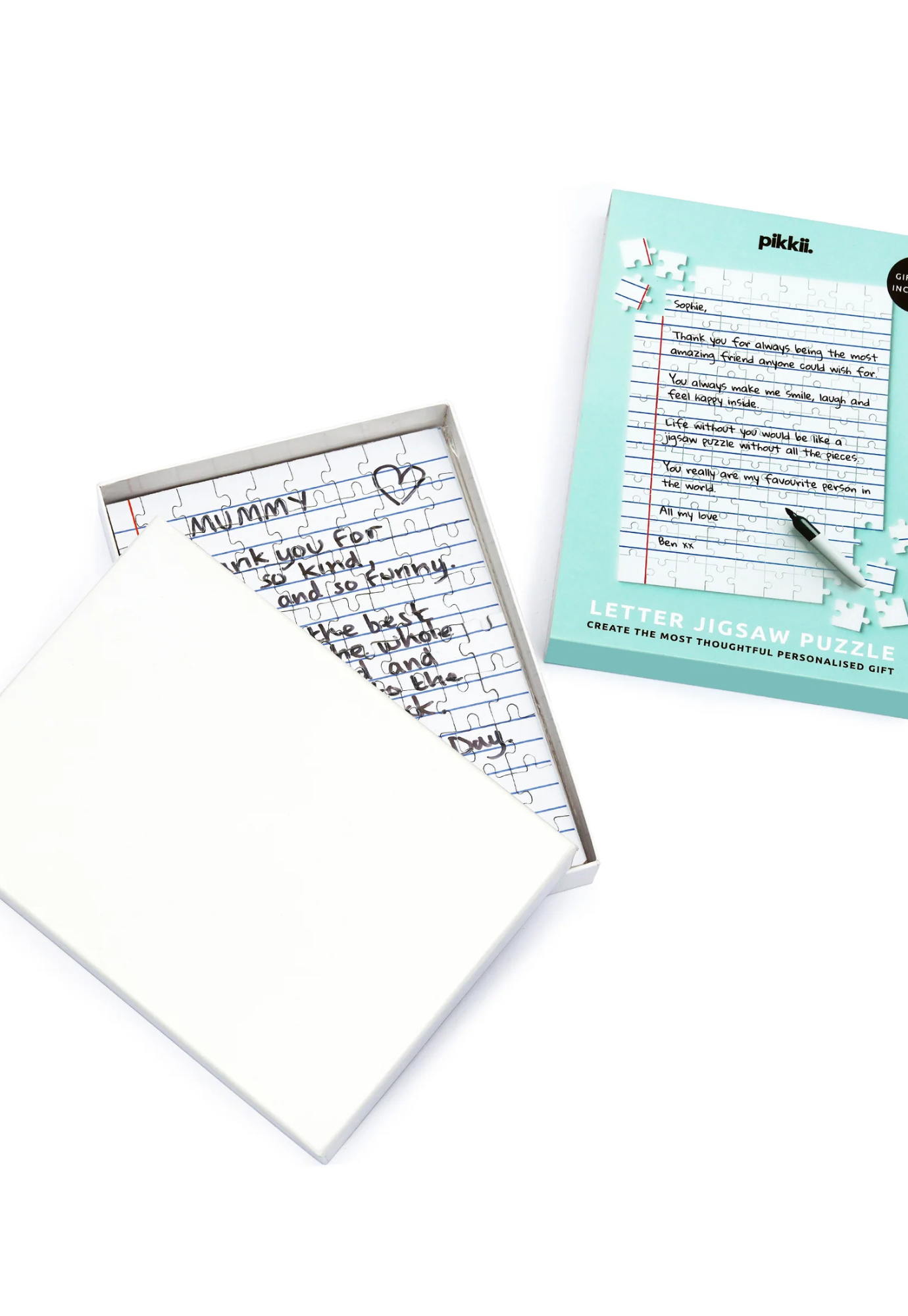 pikkii - blank lined letter jigsaw puzzle