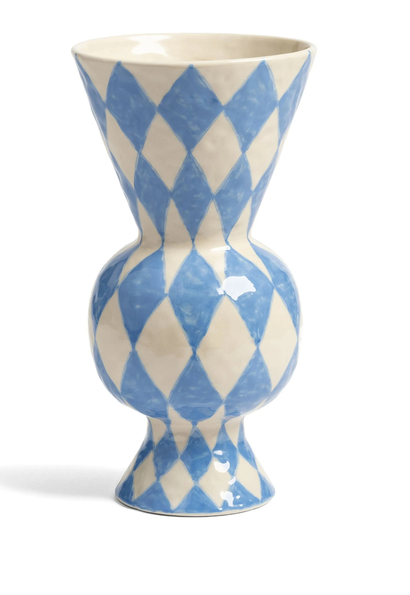 &k amsterdam - vase rhombic blue