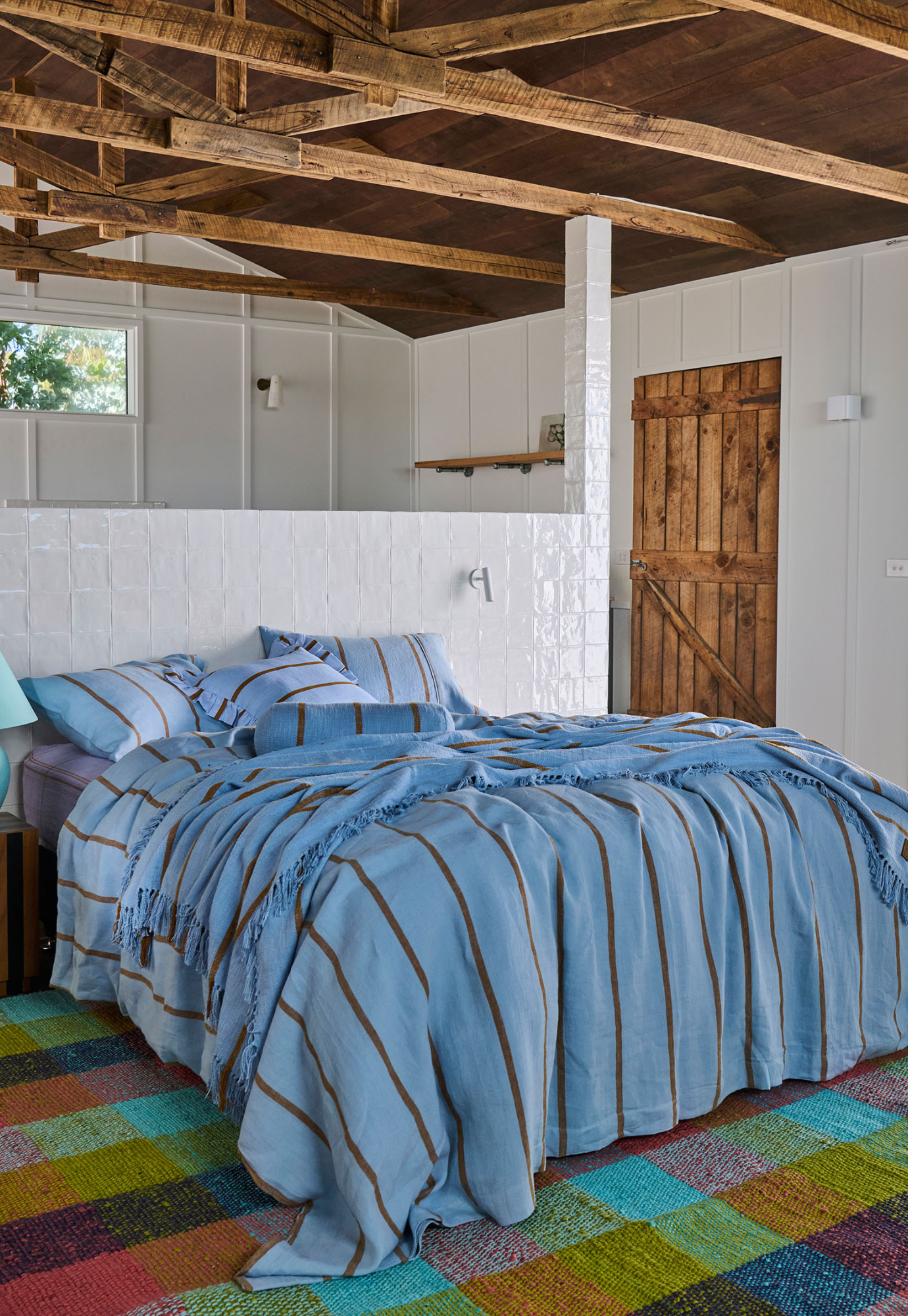 kip&co - como stripe frill upholstery cushion