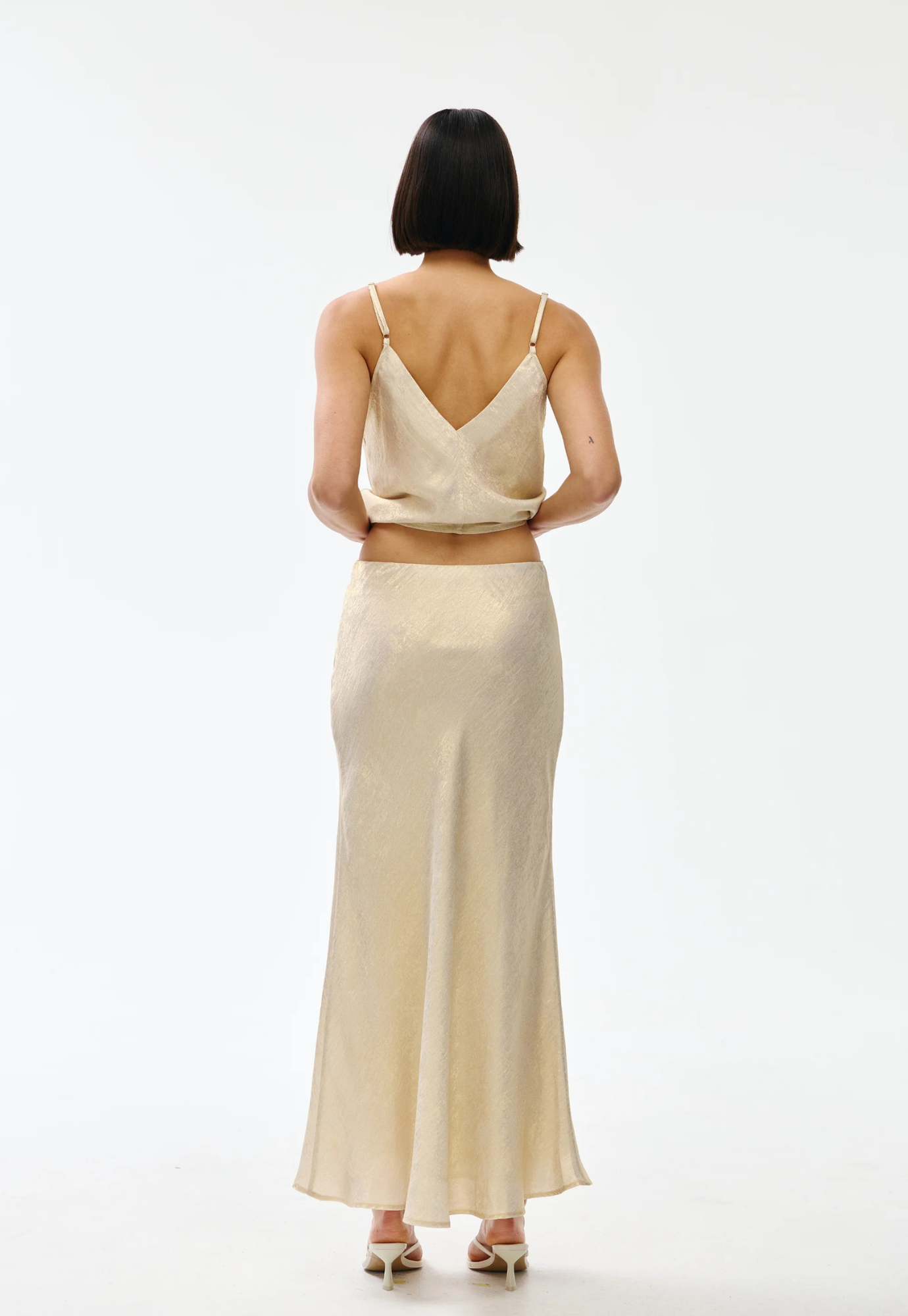 kinney - gia skirt - gold lustre