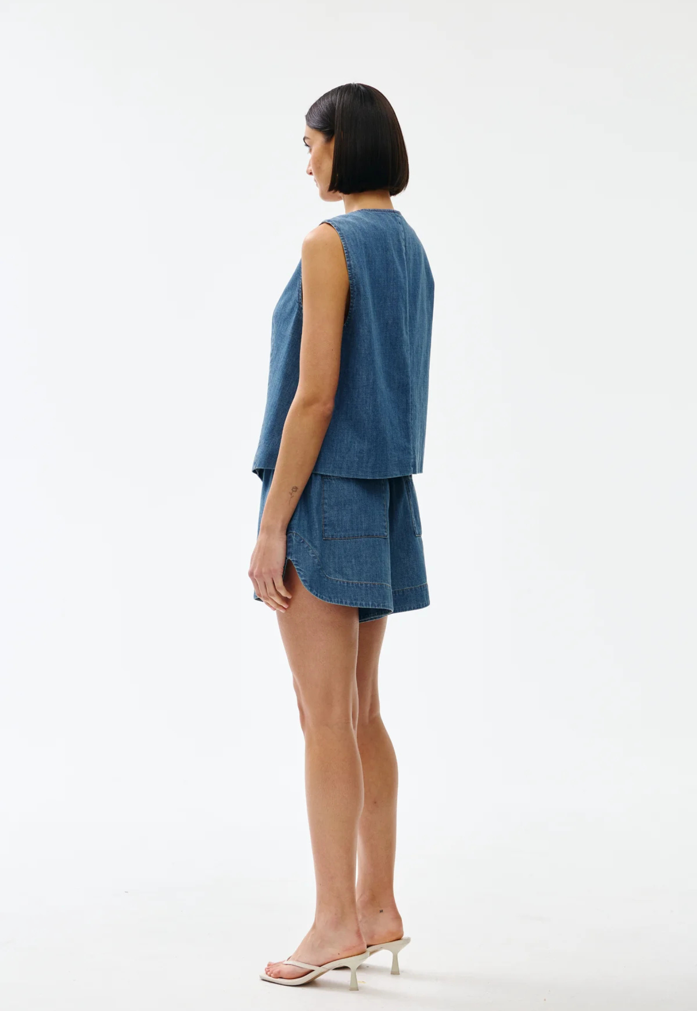 kinney - camille vest - denim