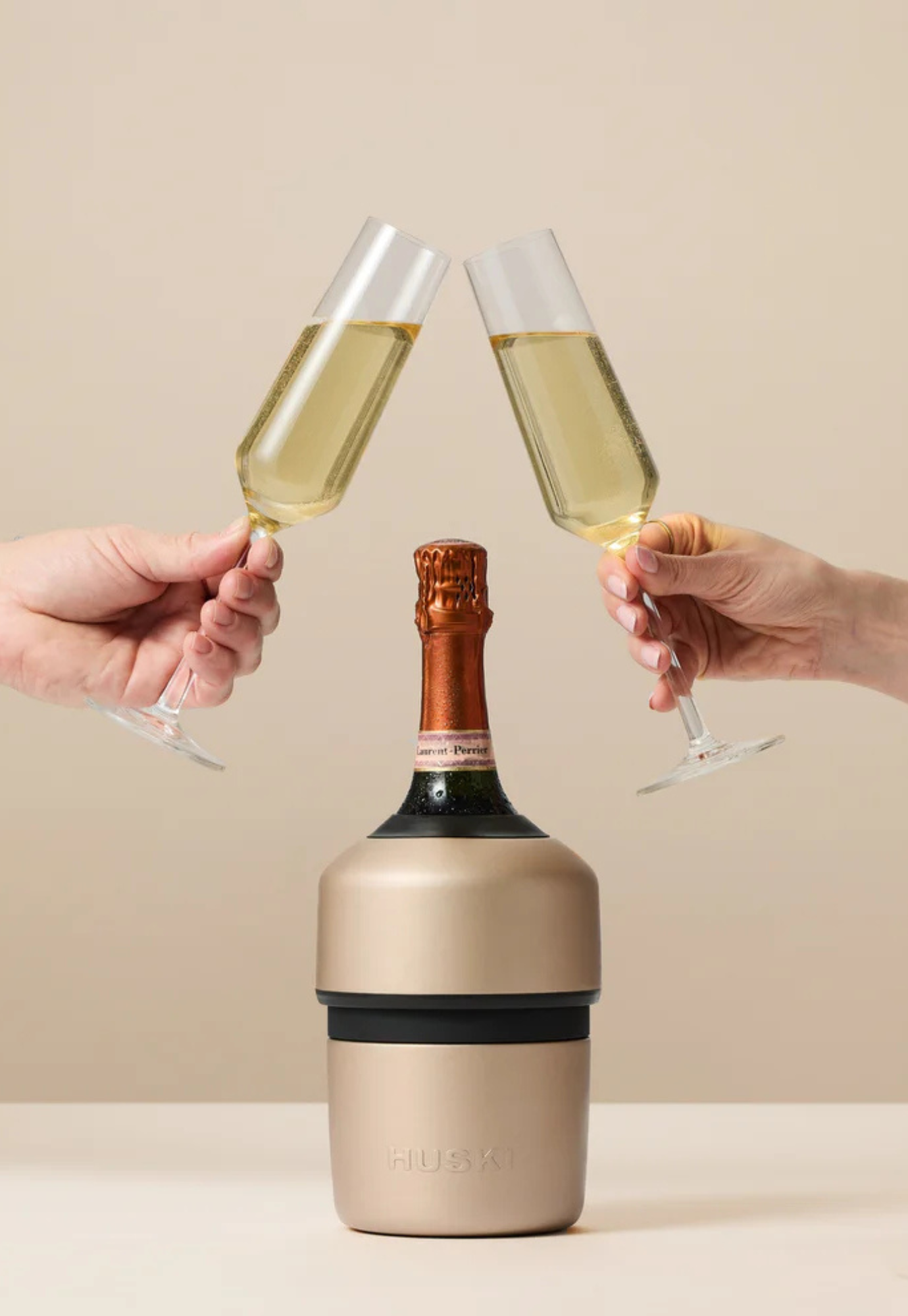 huski - champagne cooler - brushed stainless